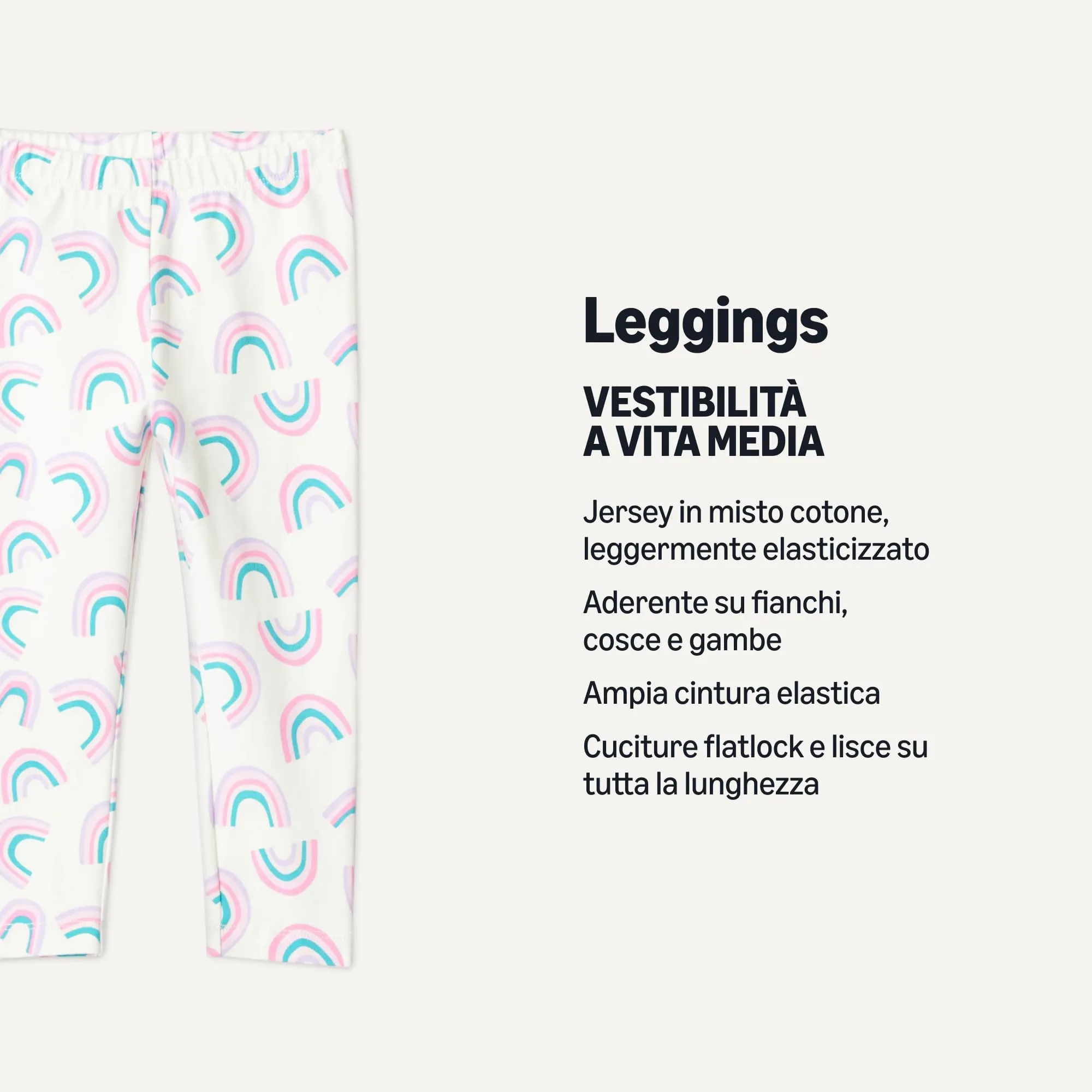 Amazon Essentials Leggings da Bambina, Motivo Margherite Arcobaleno, 7-8 anni - immagine 2