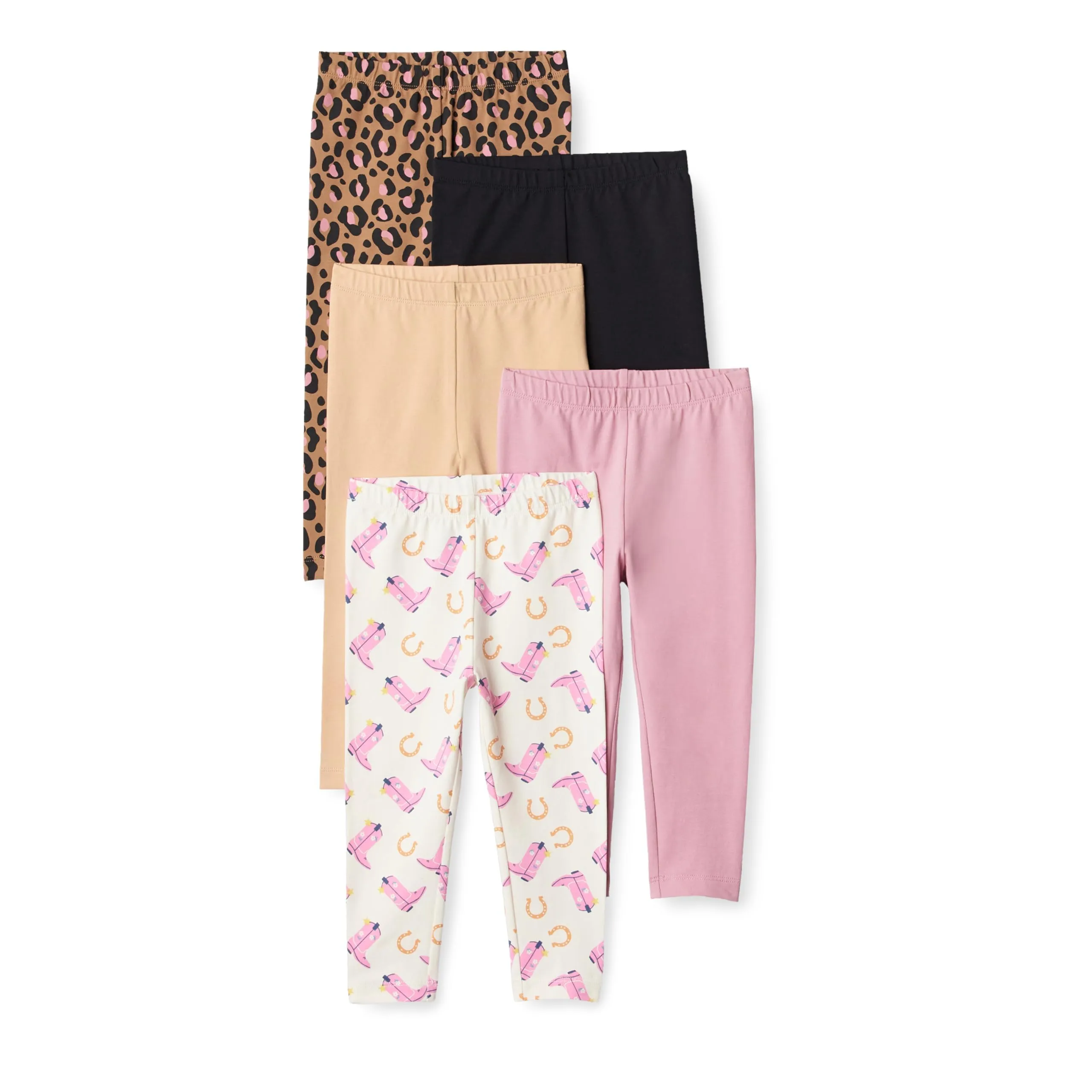 Amazon Essentials Leggings da Bambina, Multicolore Leopardato e Stivali da Cowboy, 11-12 anni - immagine 1