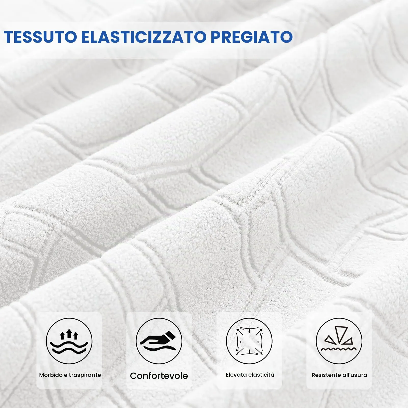 Ystyle Copri Testiera Letto Elasticizzata Universale, 150cm, Bianco Sporco - immagine 4