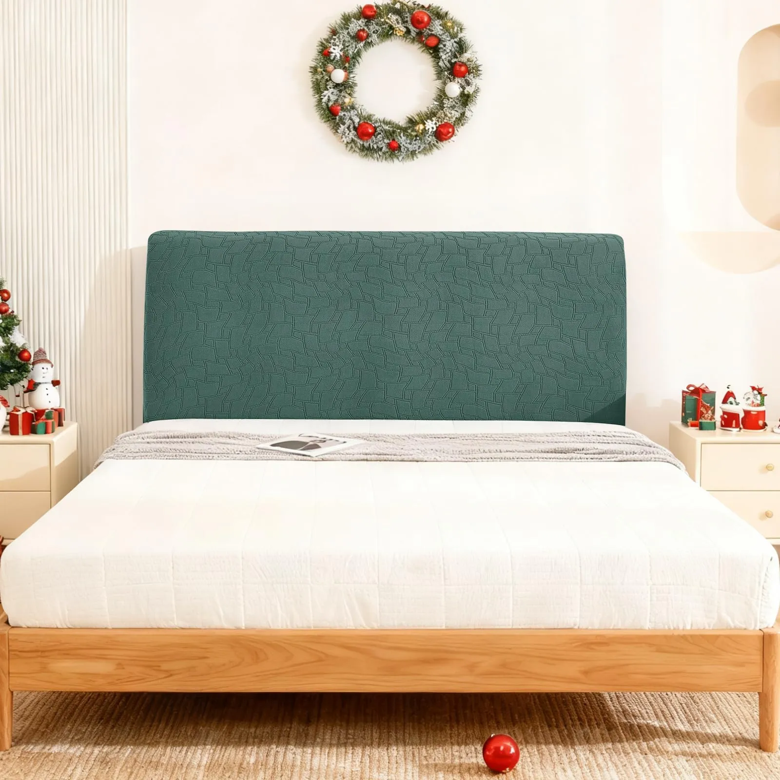 Ystyle Copri Testiera Letto Elasticizzato, Universale e Lavabile, 180cm, Verde Arachide - immagine 3