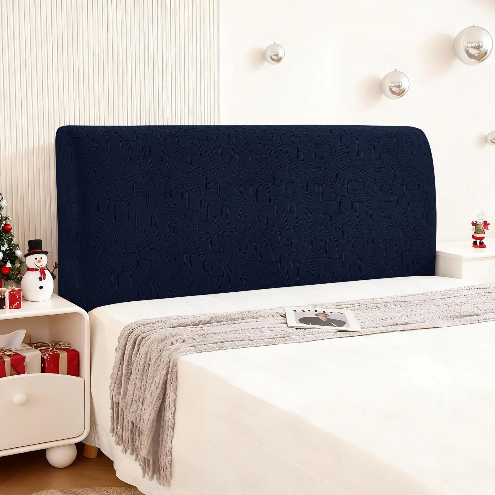 Ystyle Copri Testiera Letto Elasticizzata Universale, 90cm, Blu Navy - immagine 1