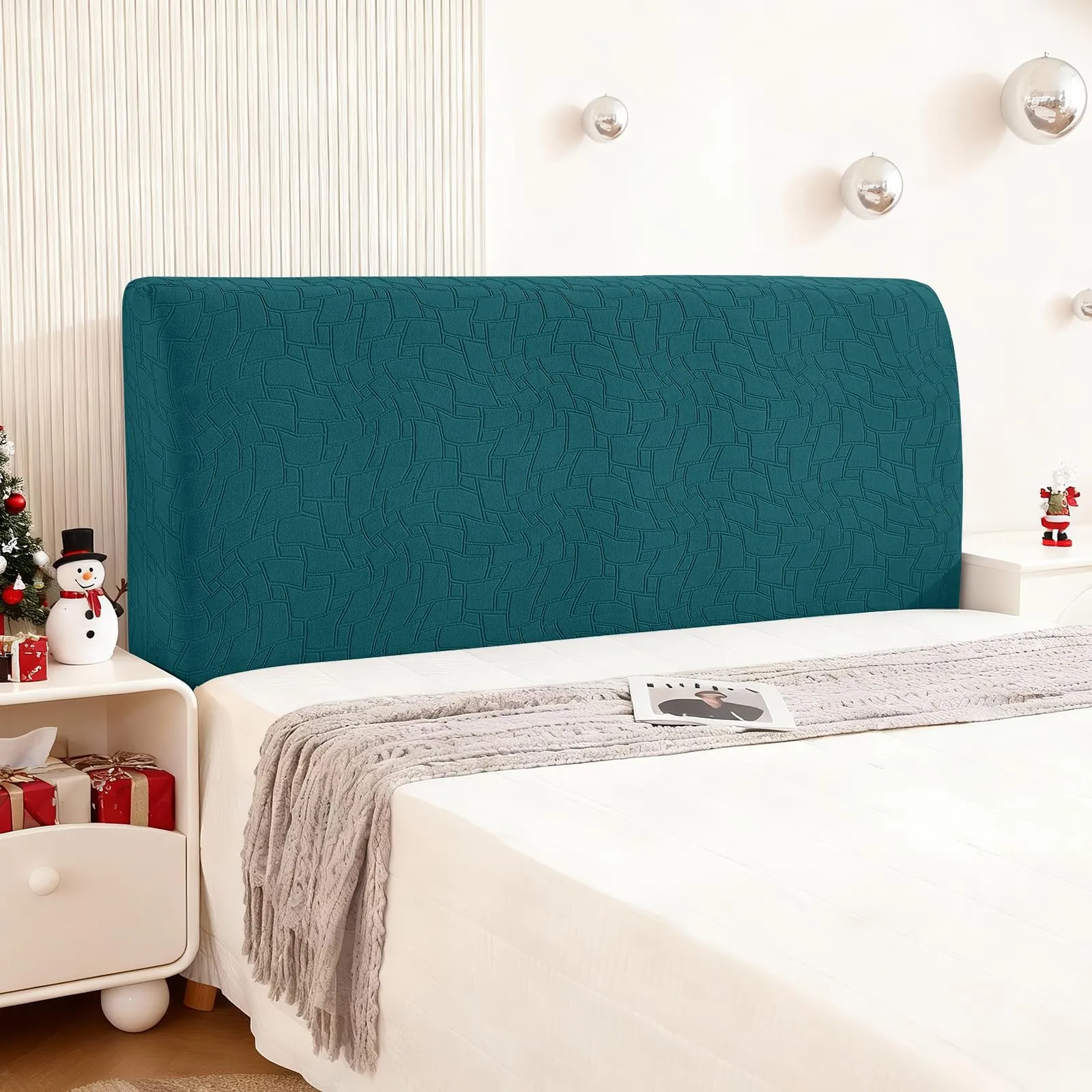 Ystyle Copri Testiera Letto Elasticizzata e Lavabile, 180cm, Verde Scuro - immagine 1