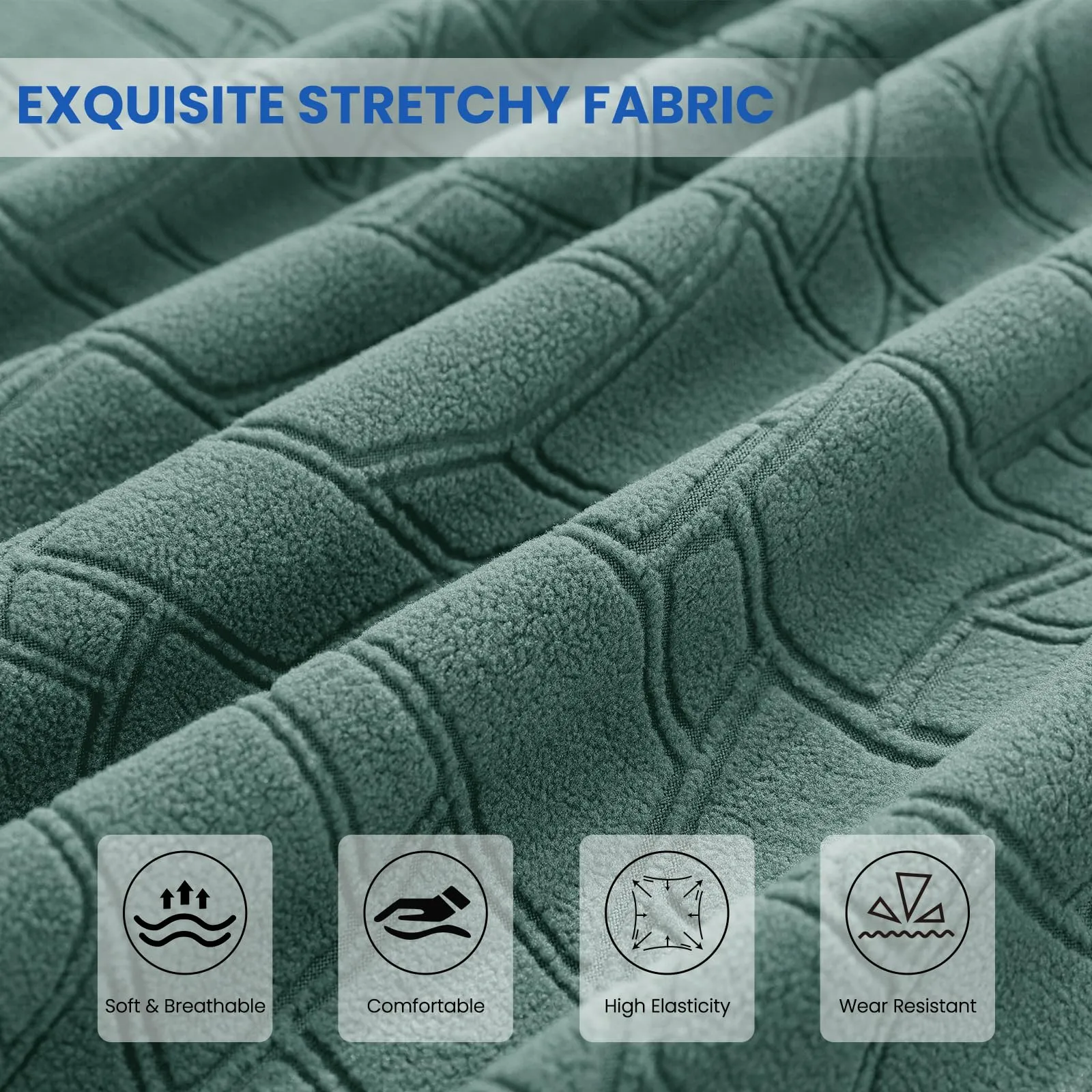 Ystyle Copri Testiera Letto Elasticizzata Universale, 200cm, Verde Arachide - immagine 4