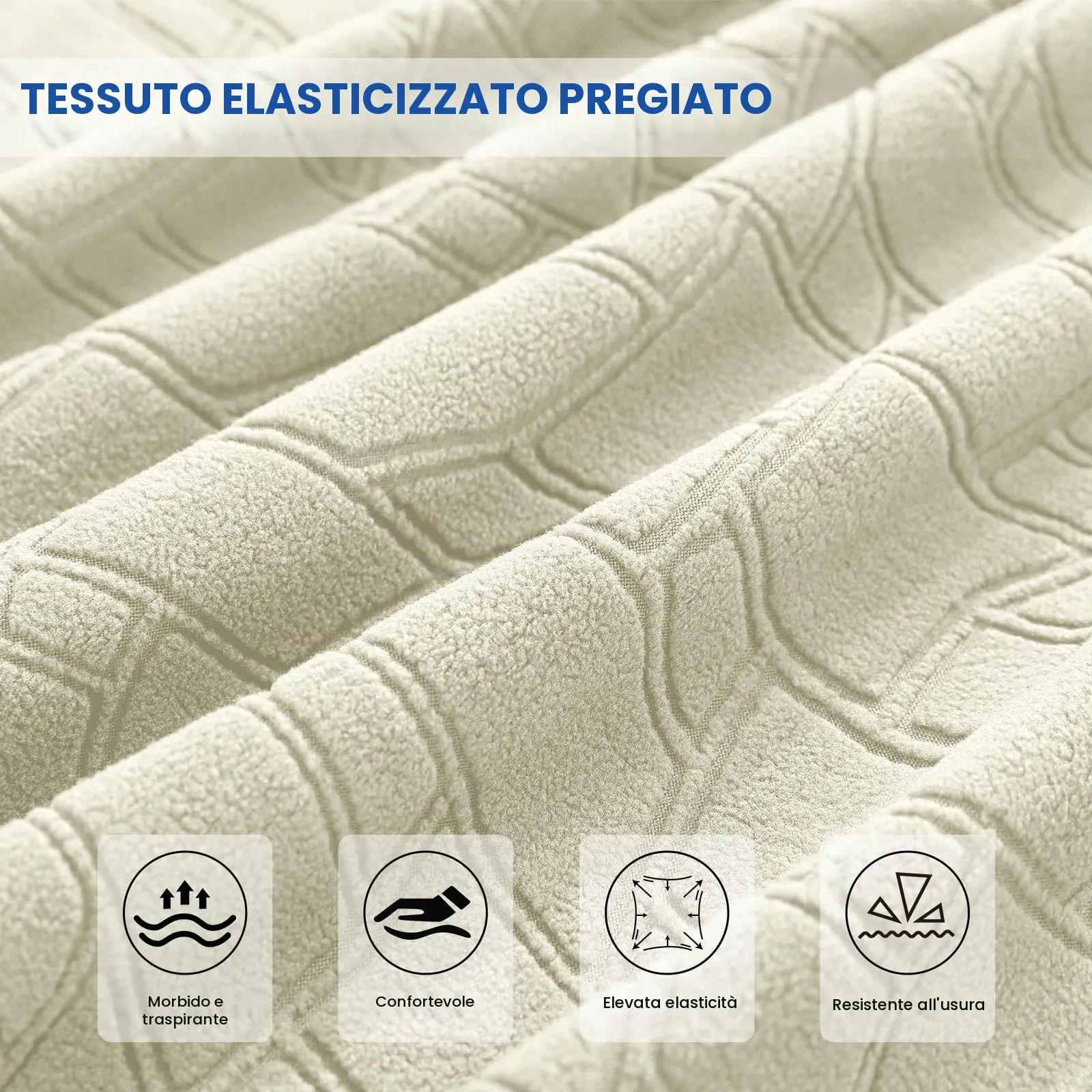 Ystyle Copri Testiera Letto Elasticizzata Universale, 200cm, Beige - immagine 4