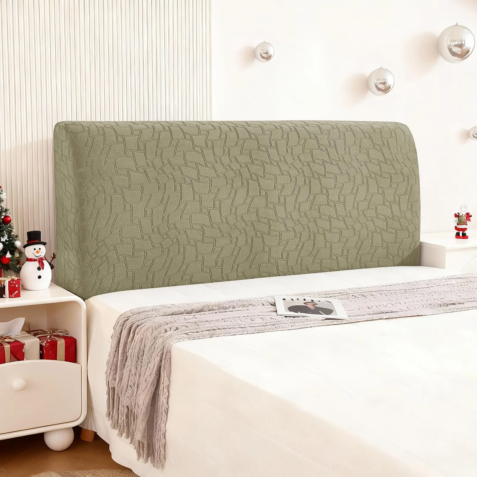 Ystyle Copri Testiera Letto Elasticizzata Universale, 180cm, Kaki - immagine 1