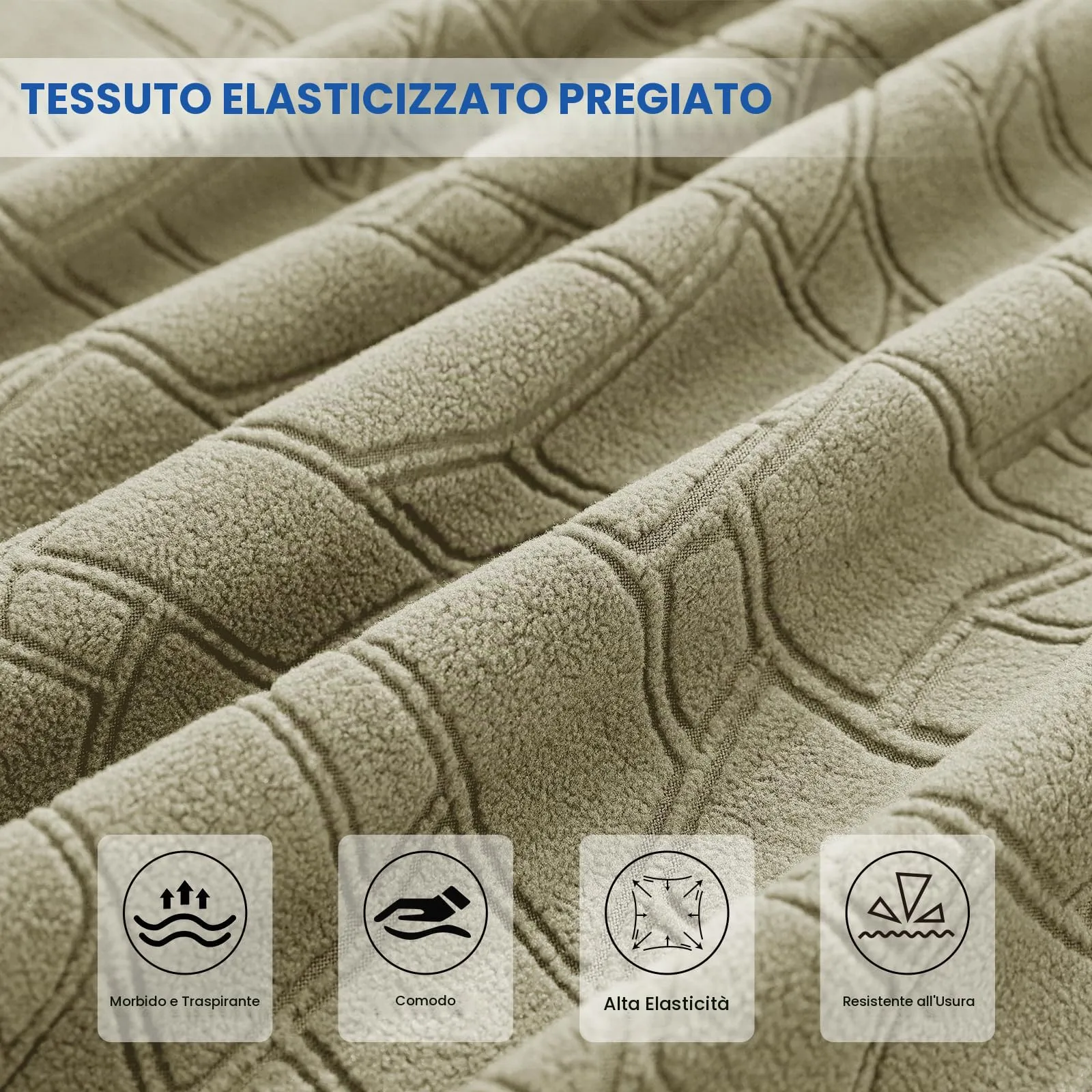 Ystyle Copri Testiera Letto Elasticizzata Universale, 200cm, Kaki - immagine 4