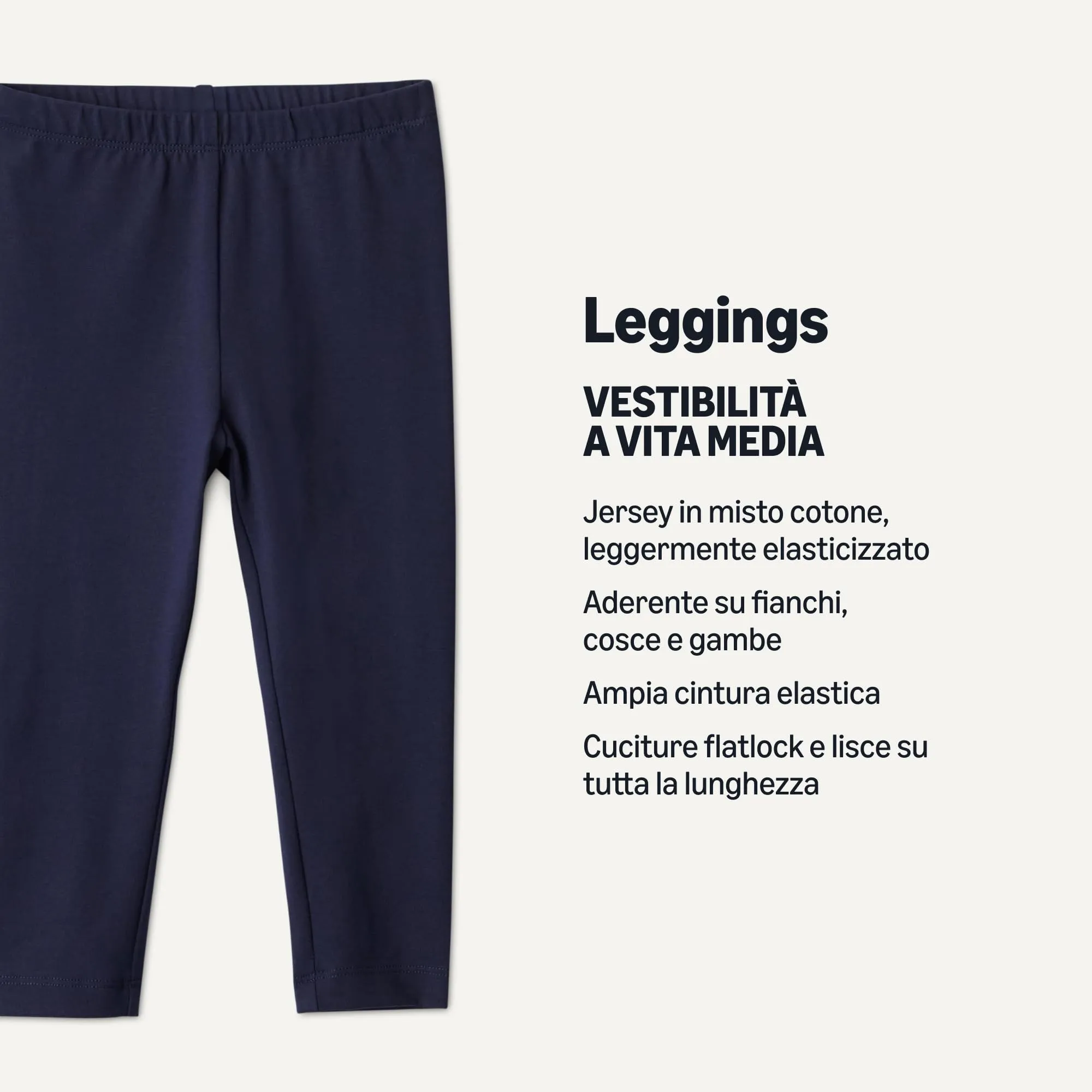 Amazon Essentials Leggings da Bambina, Confezione da 2, Nero/Blu Navy, 2 anni - immagine 2