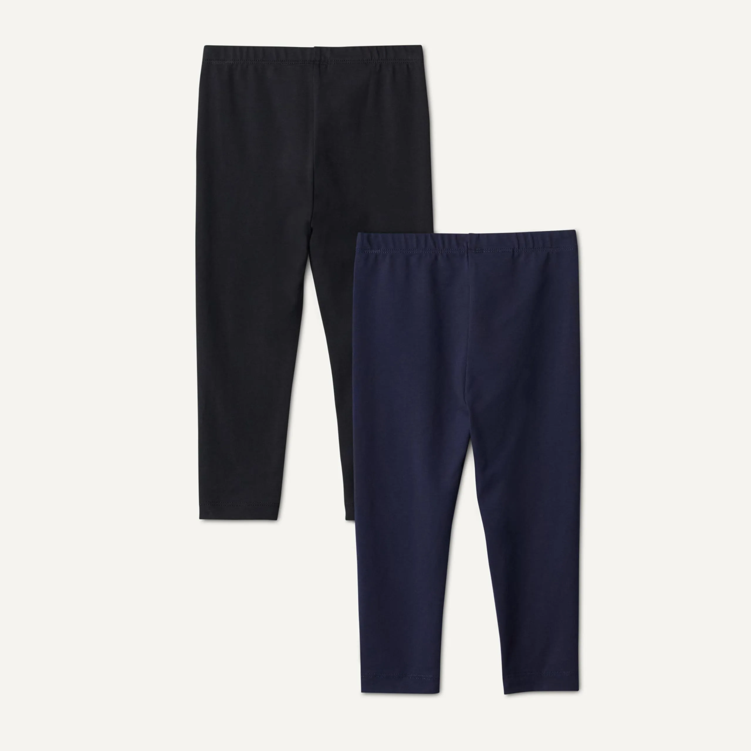 Amazon Essentials Leggings da Bambina, Confezione da 2, Nero/Blu Navy, 11-12 anni - immagine 3