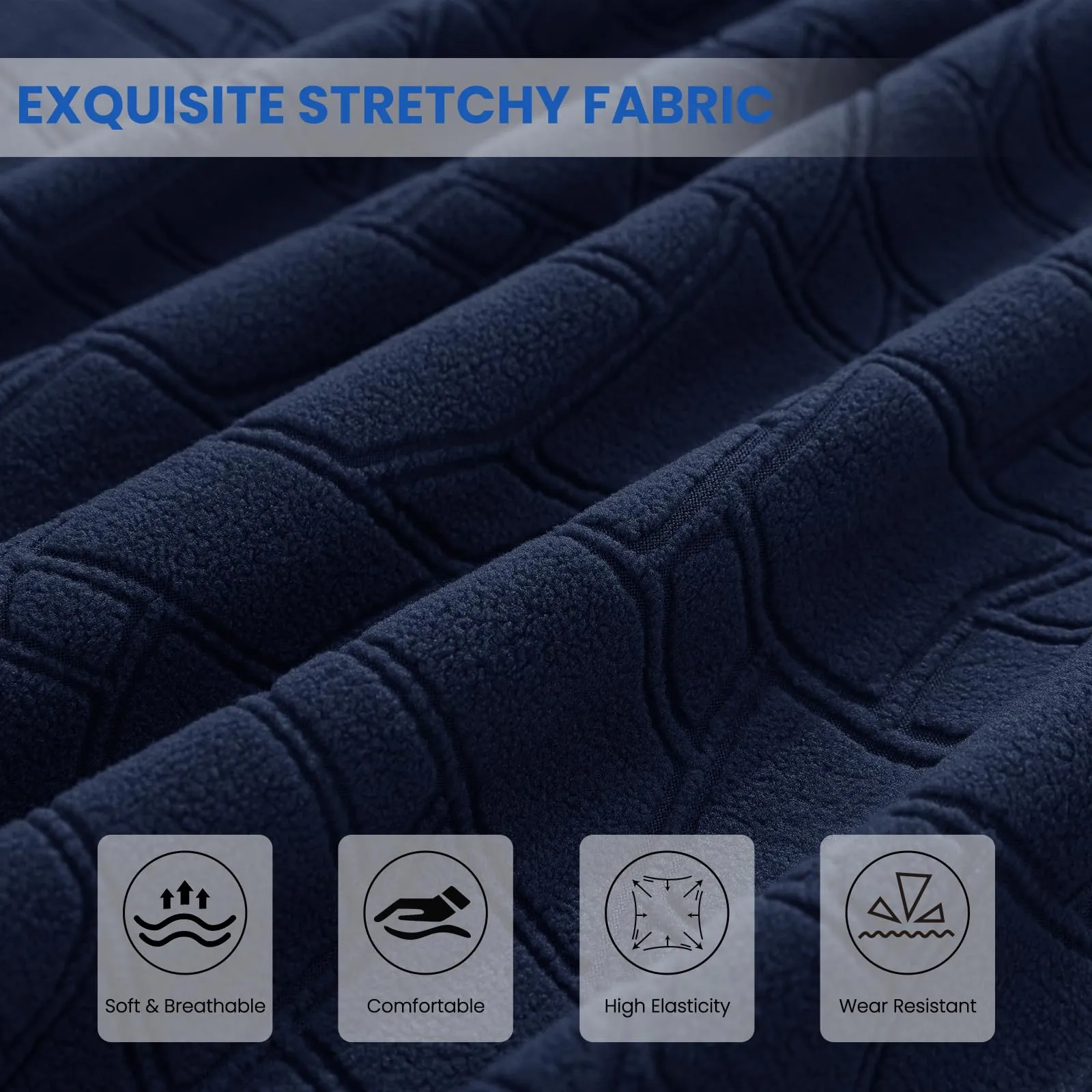 Ystyle Copri Testiera Letto Elasticizzata Universale, Lavabile e Antipolvere, 180cm, Blu Navy - immagine 4