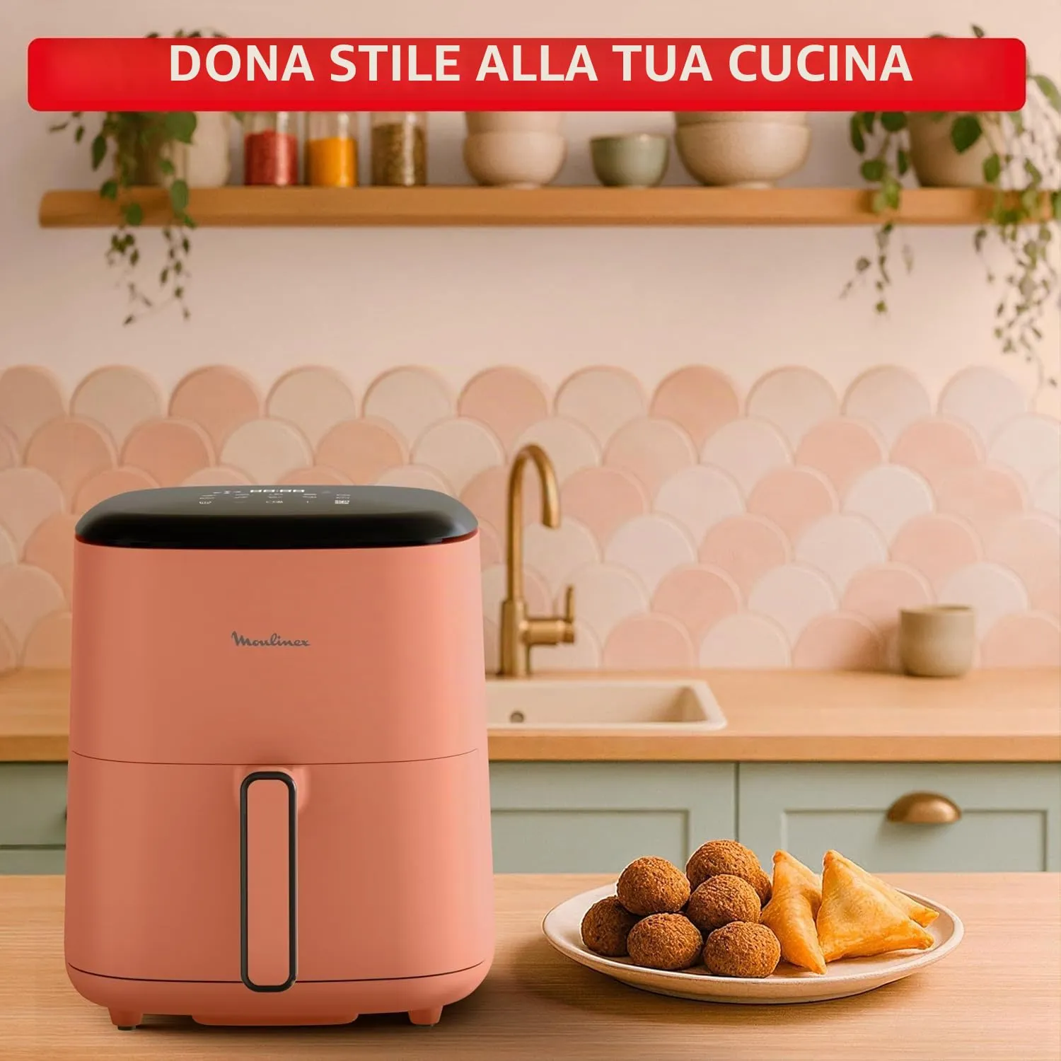 Moulinex Easy Fry Pop Air Fryer 5L Terracotta EZ245TF0 - immagine 2