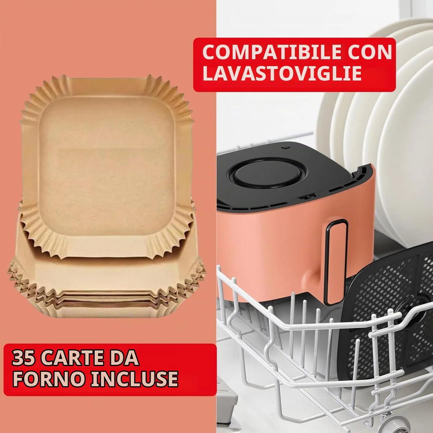 Moulinex Easy Fry Pop Air Fryer 5L Terracotta EZ245TF0 - immagine 5