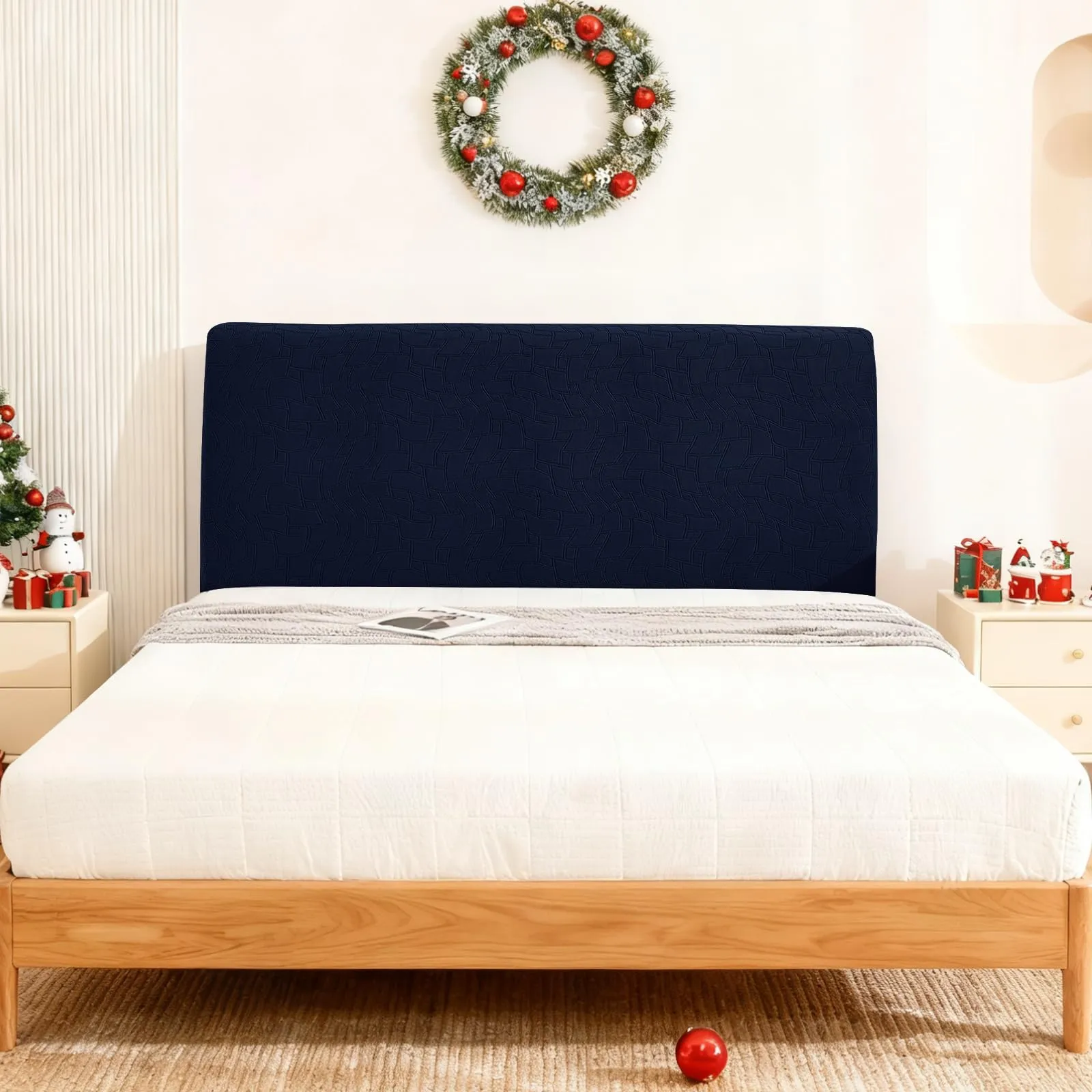 Ystyle Copri Testiera Letto Elasticizzata e Lavabile, 150cm, Blu Navy - immagine 3