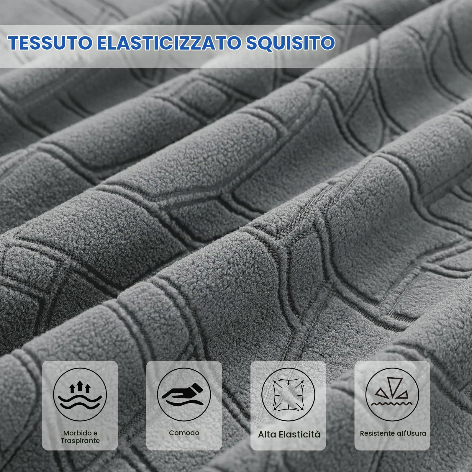 Ystyle Copri Testiera Letto Elasticizzata Universale, 180cm, Grigio Chiaro - immagine 4