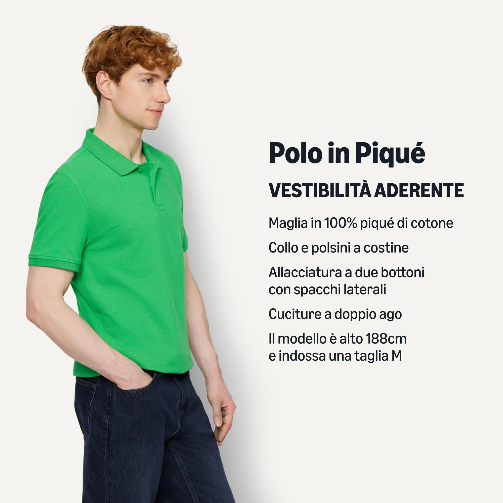 Amazon Essentials Polo in Piqué di Cotone Slim Uomo, Verde Smeraldo Brillante, M - immagine 4