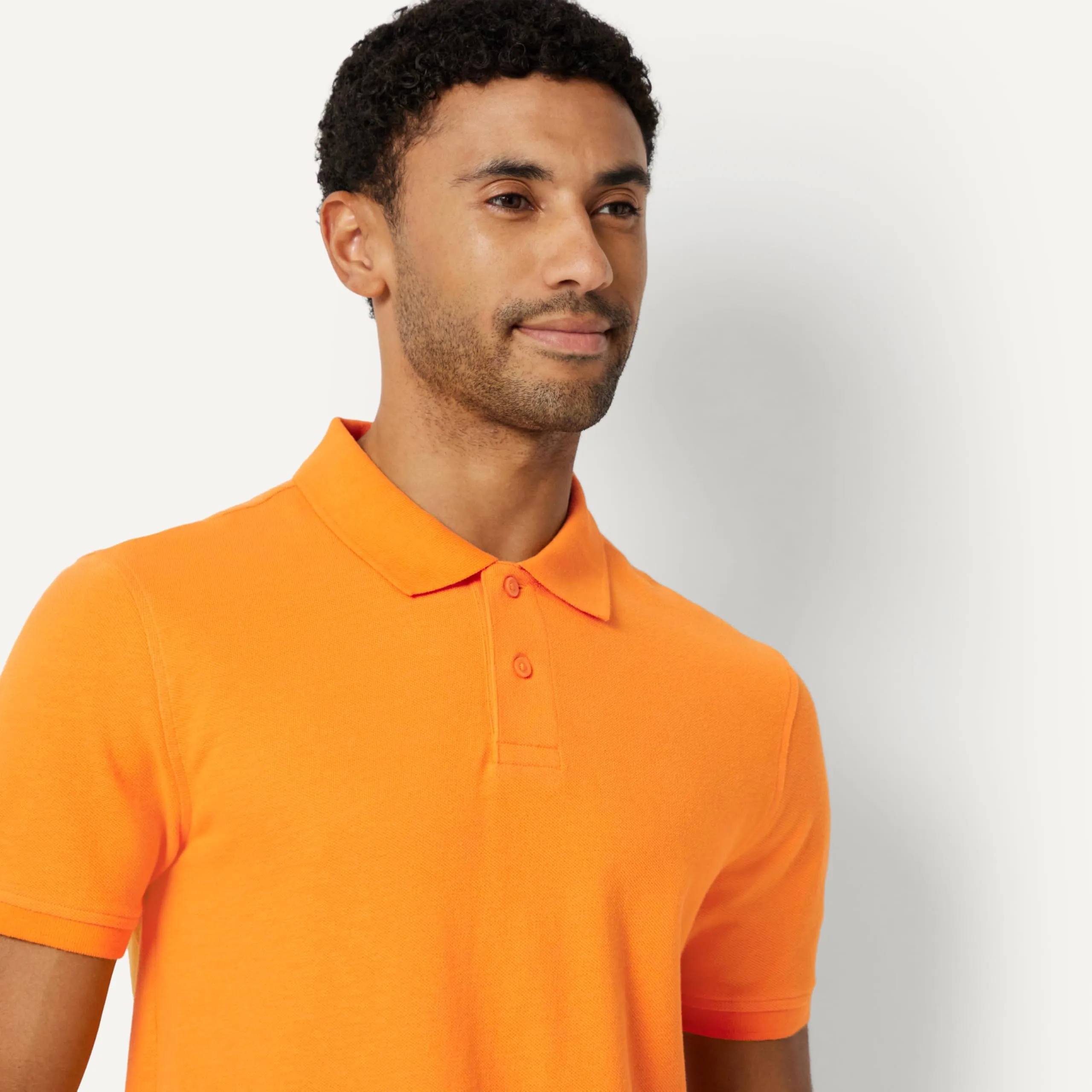 Amazon Essentials Polo in Piqué di Cotone Slim Uomo, Arancio Albicocca, M - immagine 3