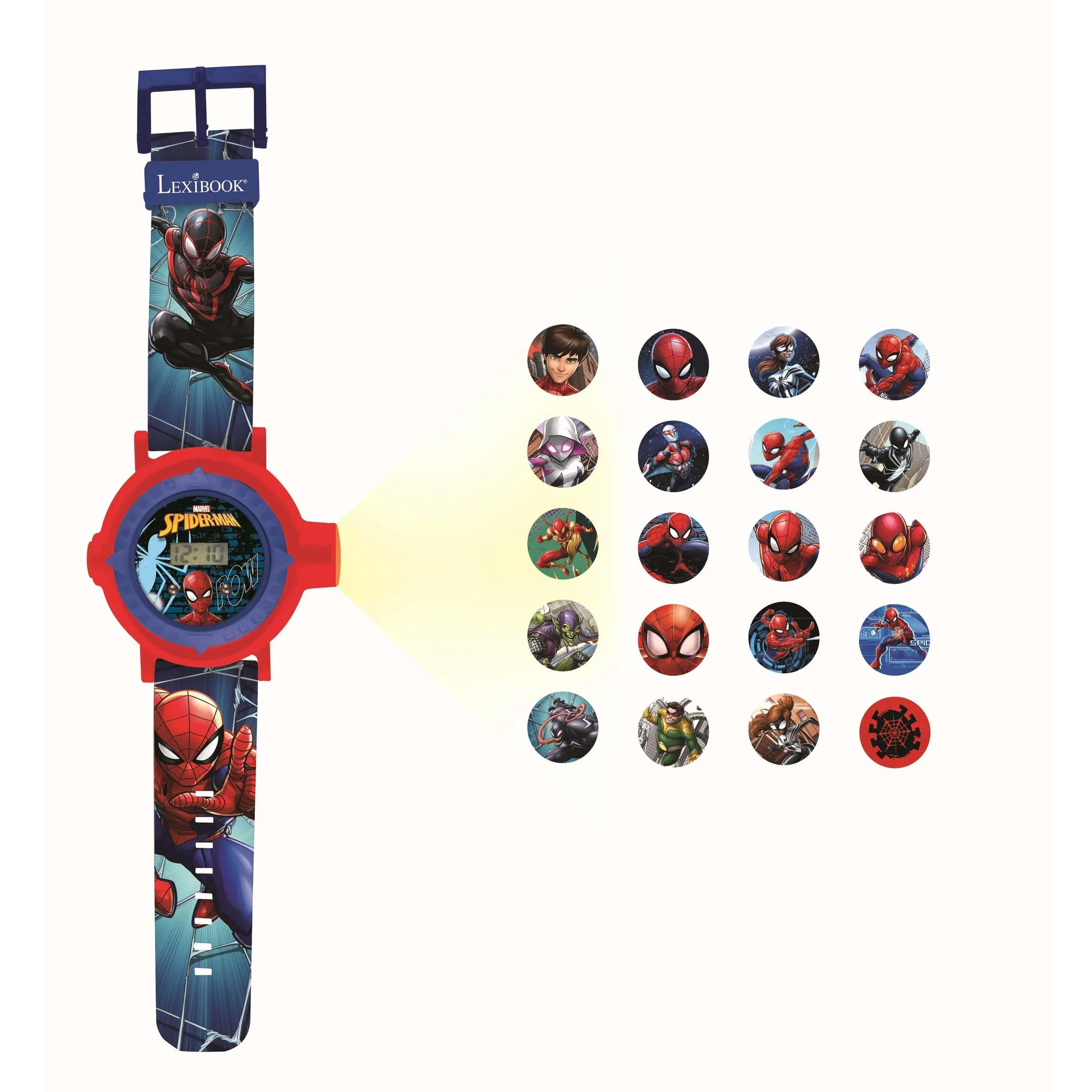 Lexibook Spider-Man Orologio a Proiezione con Schermo Digitale - DMW050SPLXB - immagine 2
