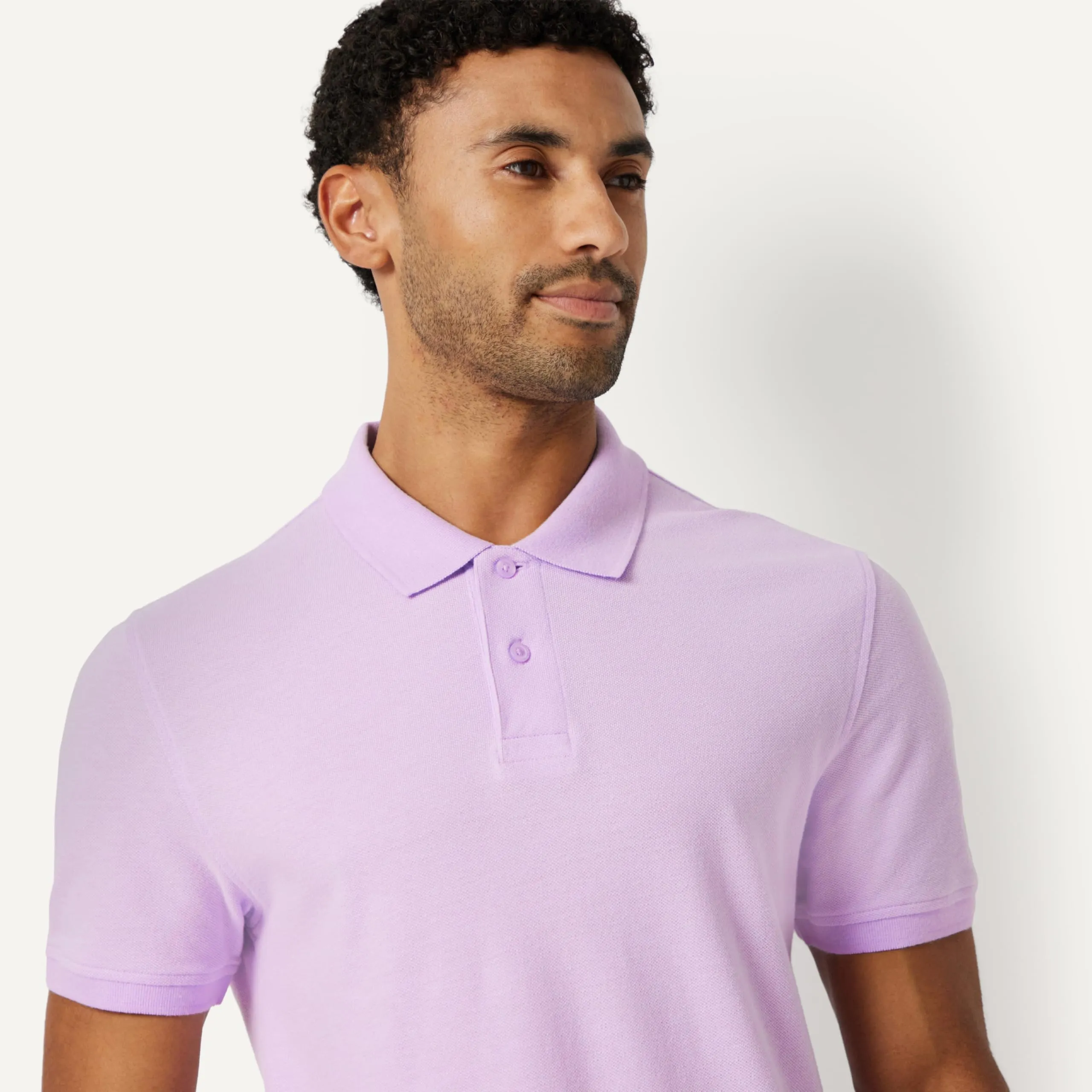 Amazon Essentials Polo in Piqué di Cotone Slim Uomo, Lavanda, XS - immagine 3