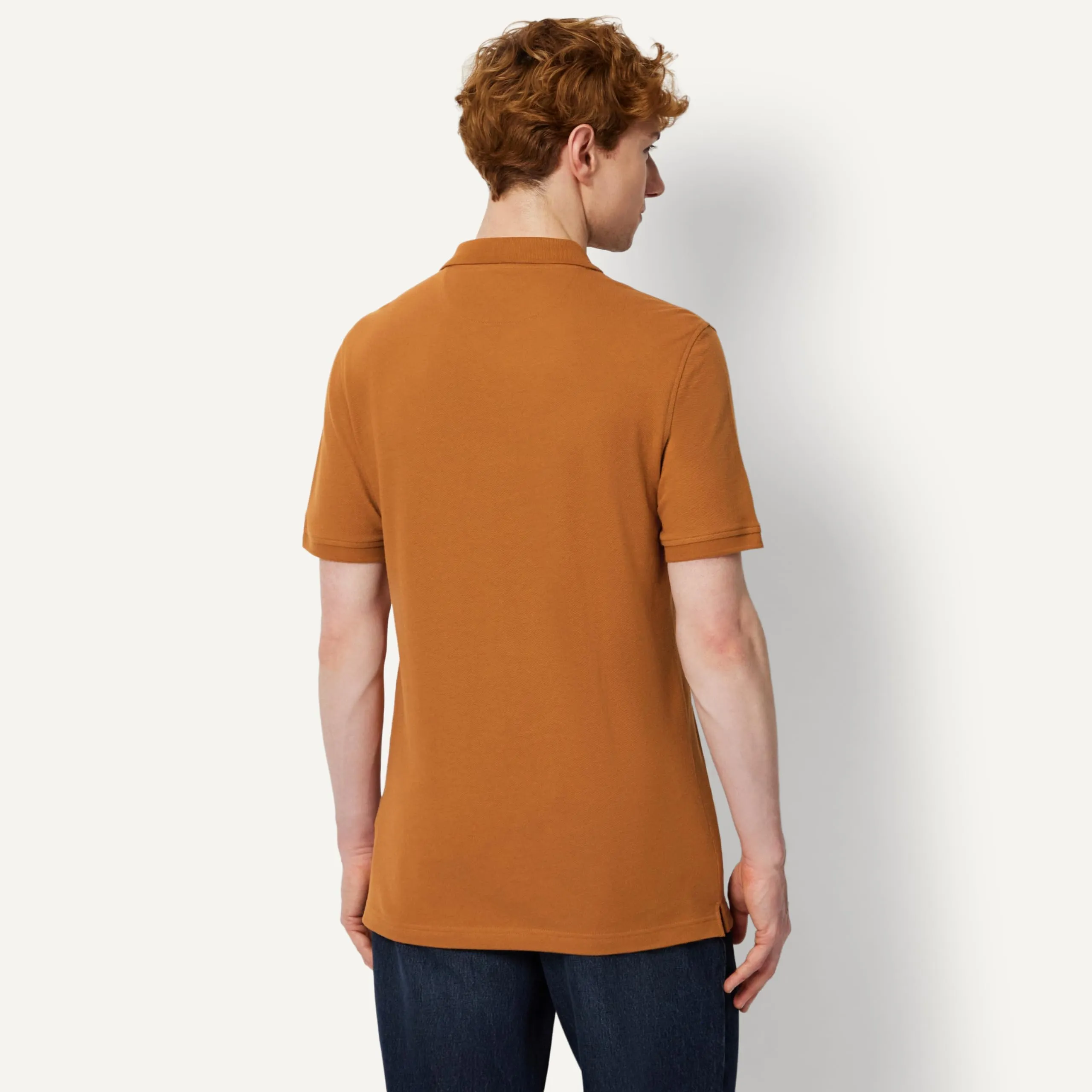 Amazon Essentials Polo in Piqué di Cotone Slim Uomo, Caramello, XS - immagine 2