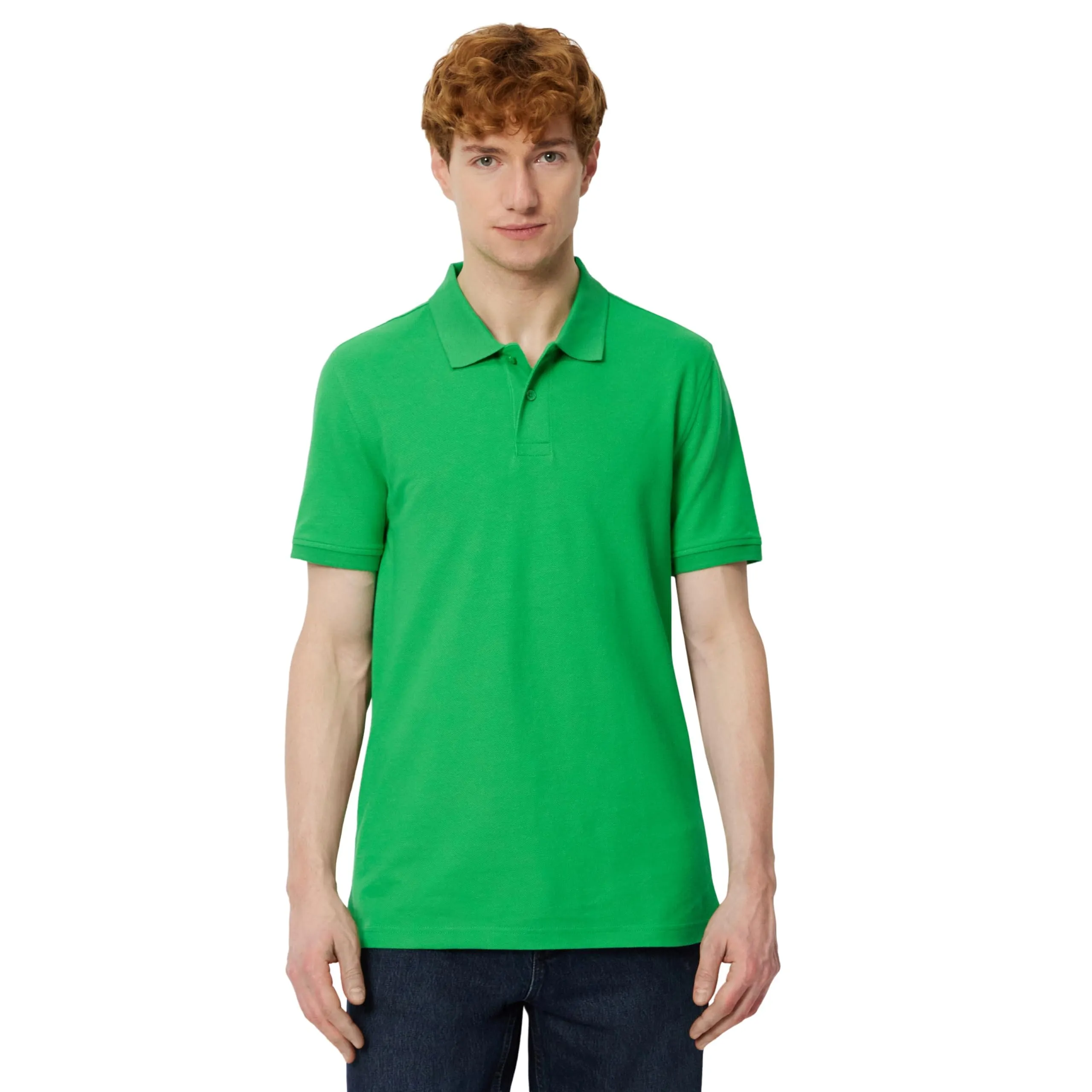 Amazon Essentials Polo in Piqué di Cotone Slim Uomo, Verde Smeraldo Brillante, XXL - immagine 1