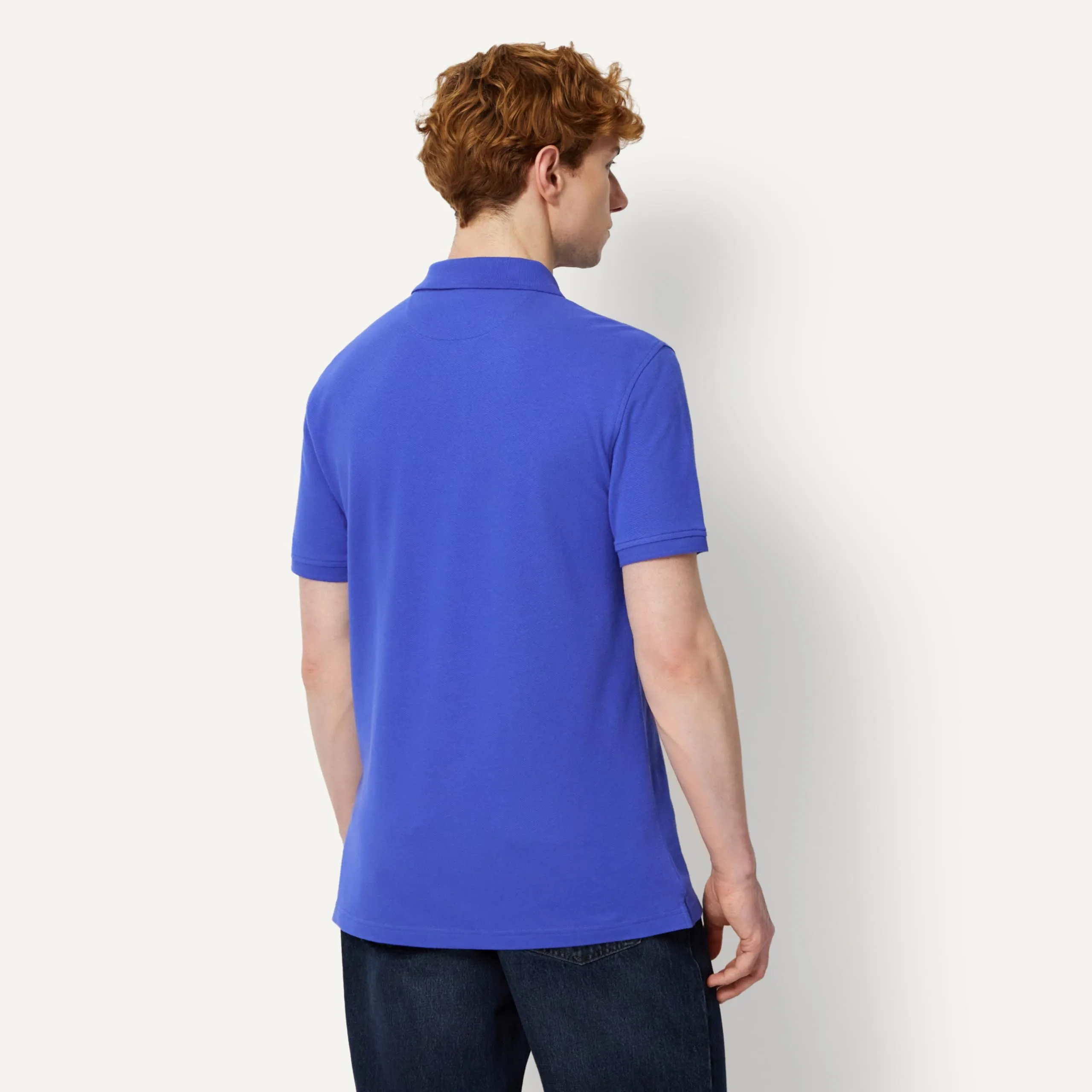 Amazon Essentials Polo in Piqué di Cotone Slim Uomo, Blu, XXL - immagine 2
