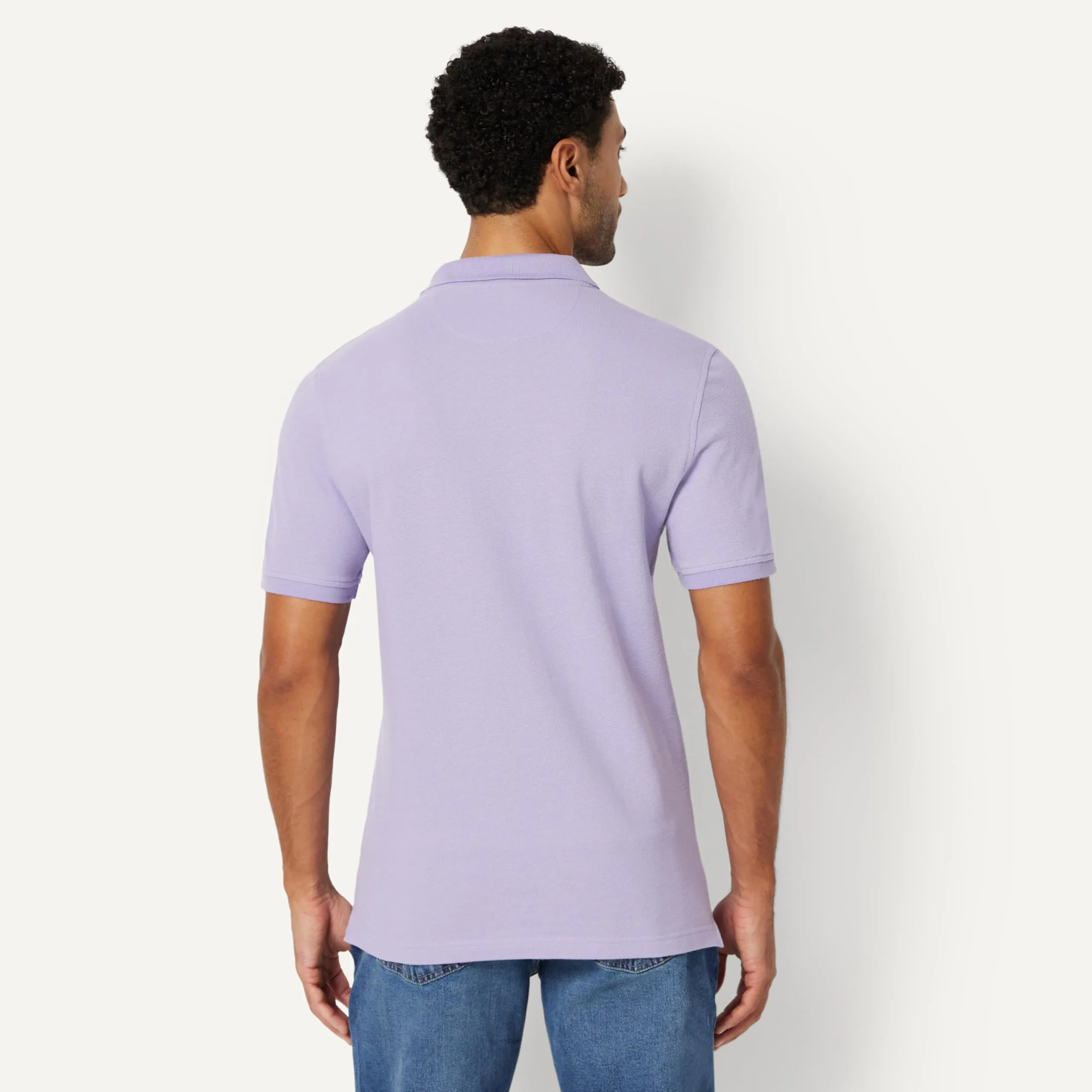 Amazon Essentials Polo in Piqué di Cotone Slim Uomo, Lilla, M - immagine 2