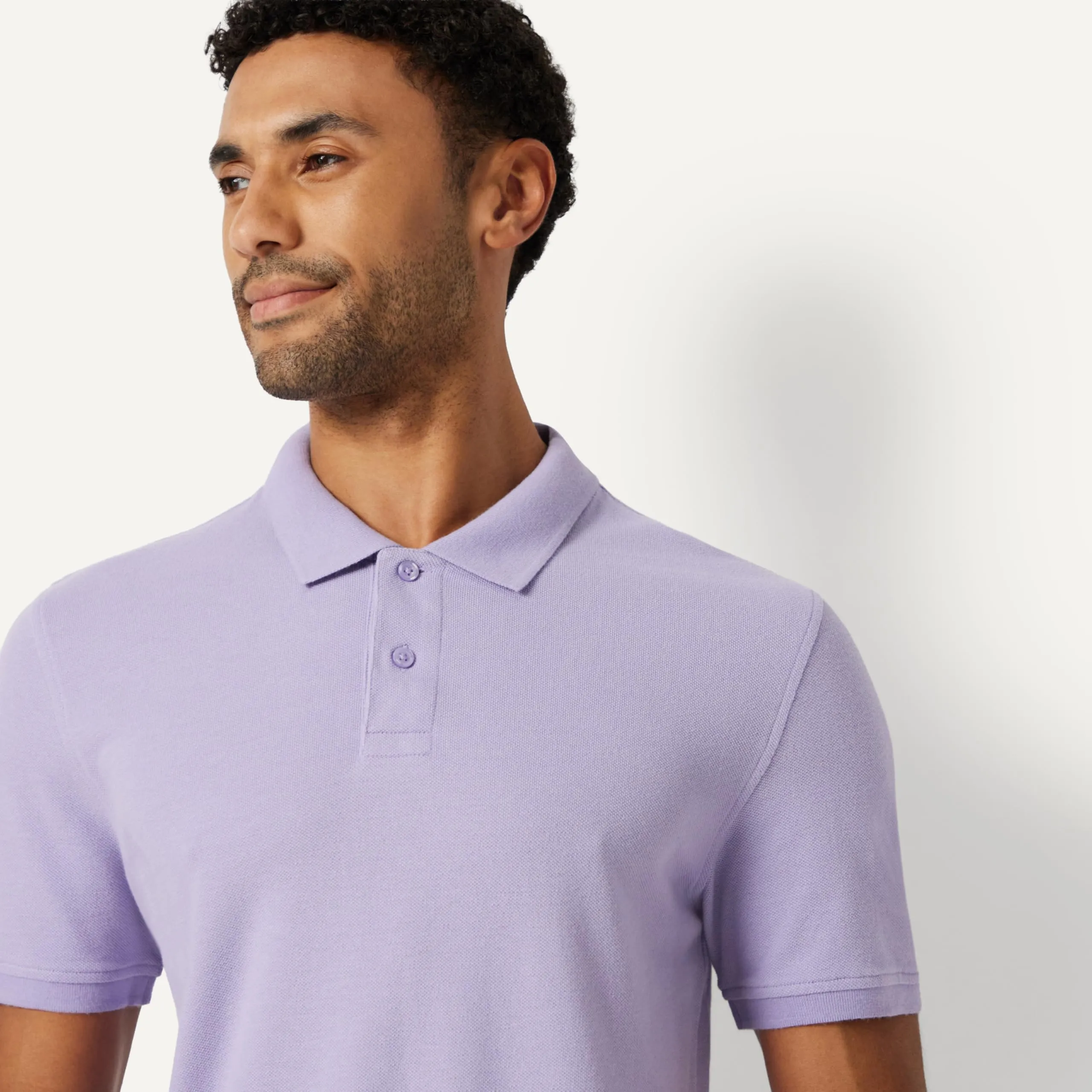 Amazon Essentials Polo in Piqué di Cotone Slim Uomo, Lilla, M - immagine 3