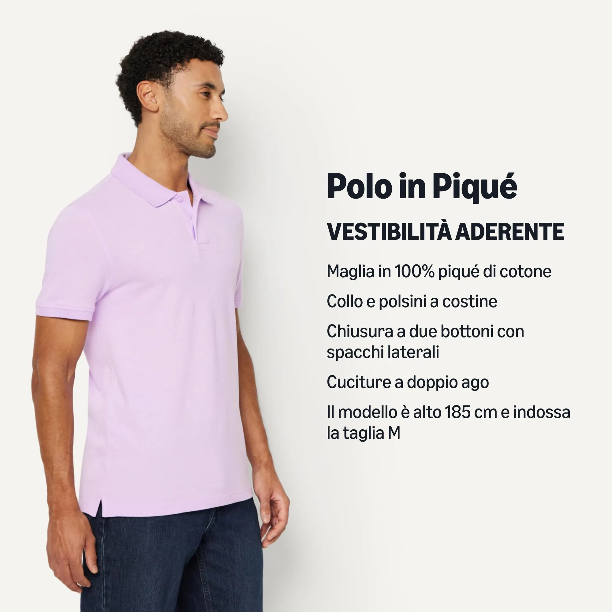 Amazon Essentials Polo in Piqué di Cotone Slim Uomo, Lavanda, XXL - immagine 4
