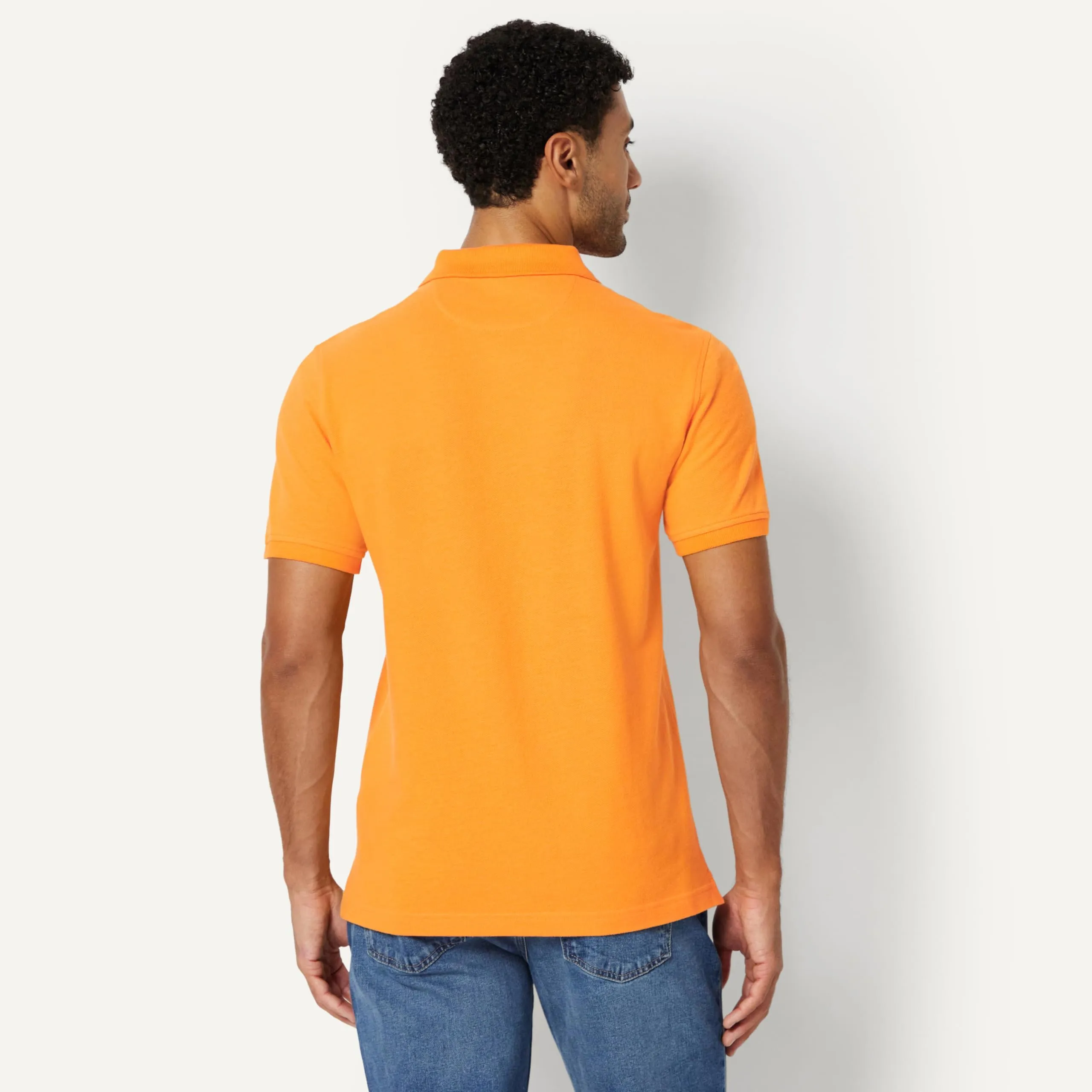 Amazon Essentials Polo in Piqué di Cotone Slim Uomo, Arancio Albicocca, L - immagine 2