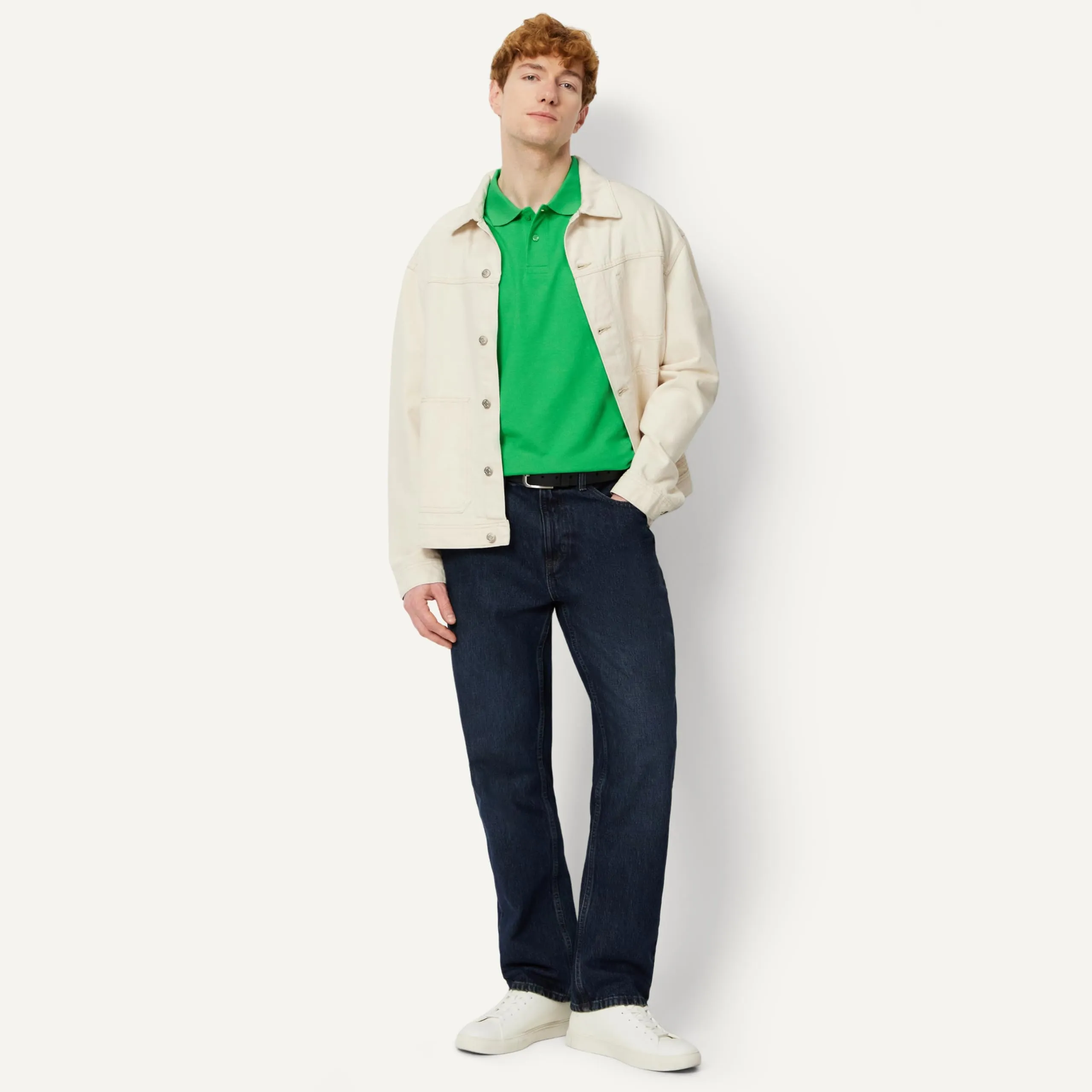 Amazon Essentials Polo in Piqué di Cotone Slim Uomo, Verde Smeraldo Brillante, S - immagine 5