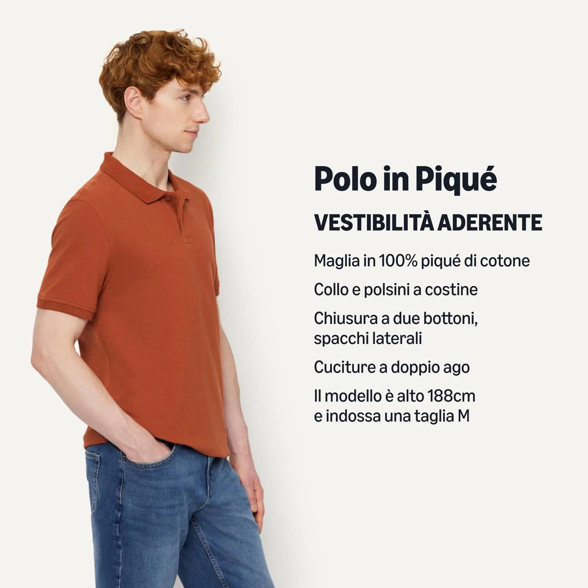 Amazon Essentials Polo in Piqué di Cotone Slim Uomo, Mattone Rosso, XXL - immagine 4