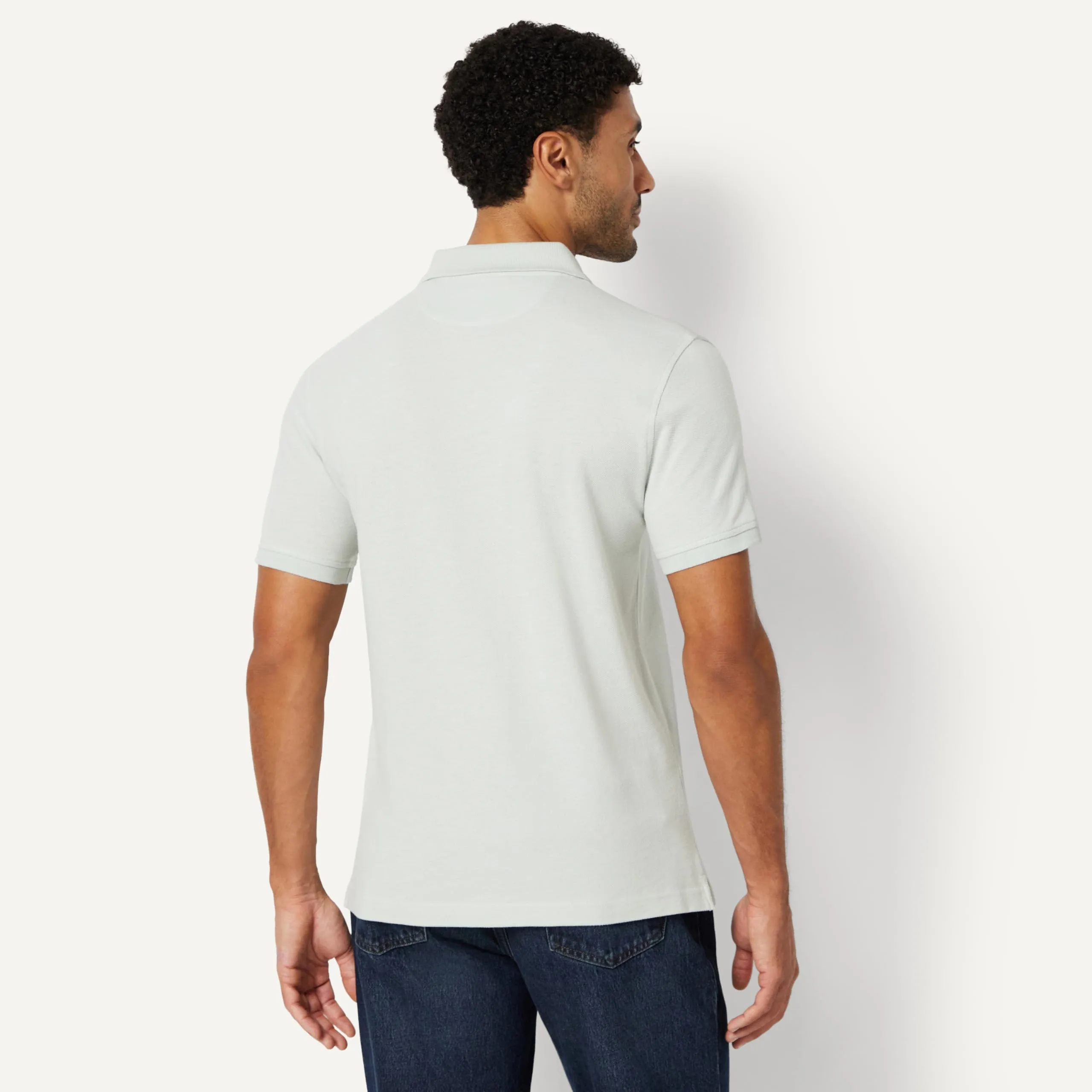 Amazon Essentials Polo in Piqué di Cotone Slim Uomo, Verde Salvia Chiaro, L - immagine 2