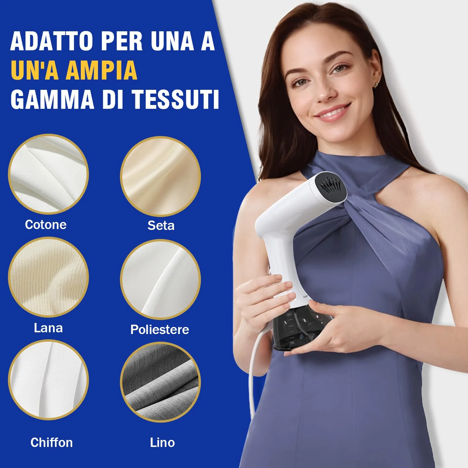 Rolipo Ferro da Stiro Verticale, 1640W, 30g/min, Serbatoio 400ml - immagine 3