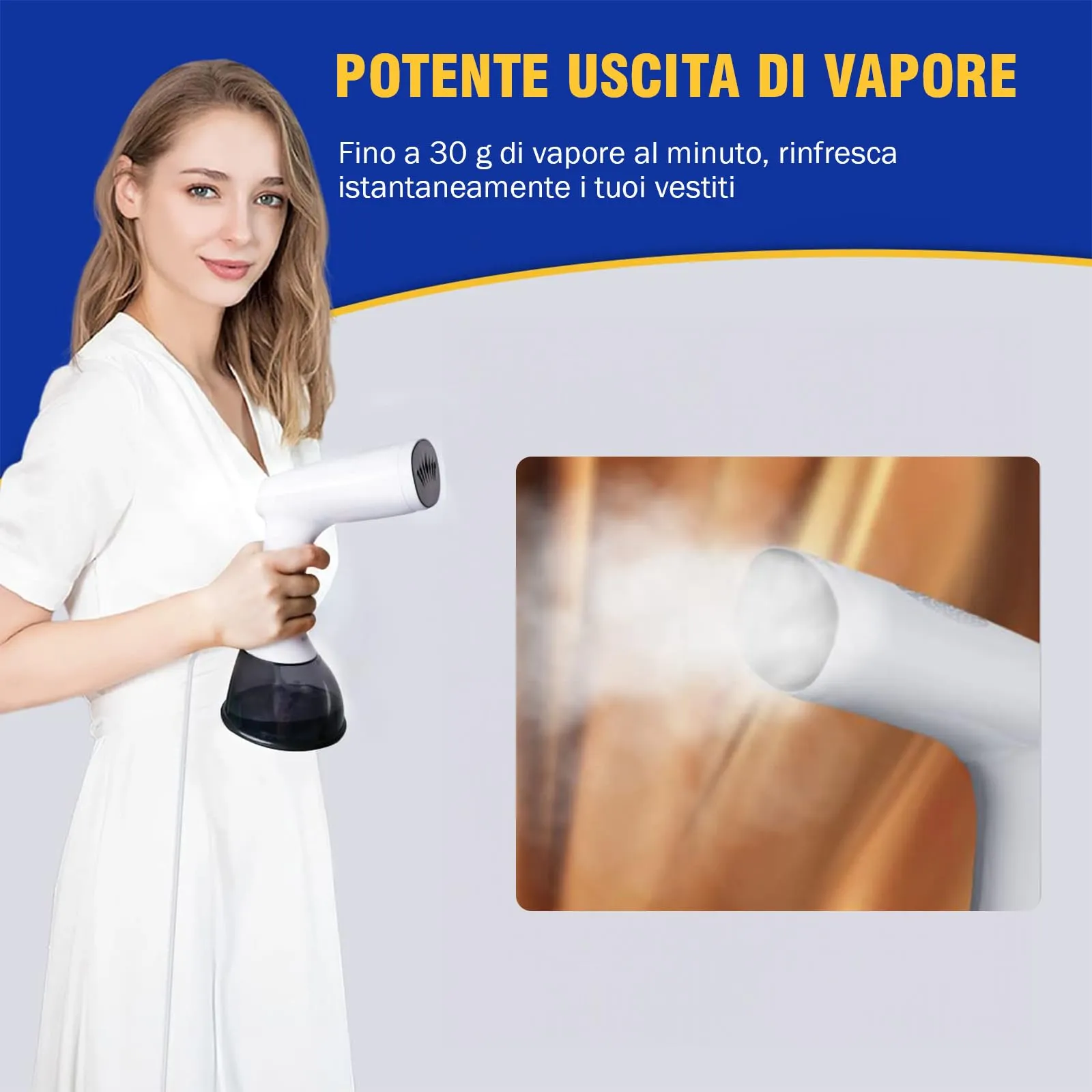 Rolipo Ferro da Stiro Verticale, 1640W, 30g/min, Serbatoio 400ml - immagine 5