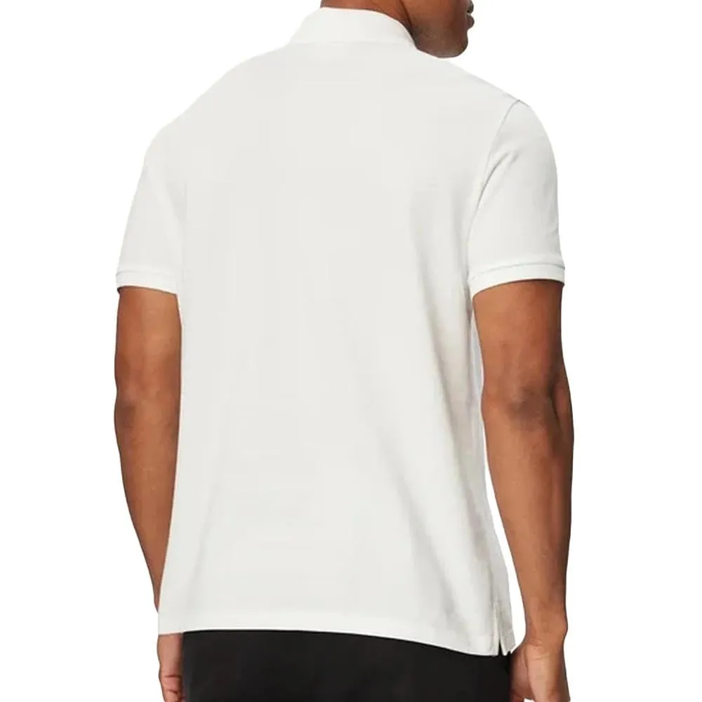 Calvin Klein Polo da uomo in cotone piqué con monogramma, Bianco, L - immagine 2