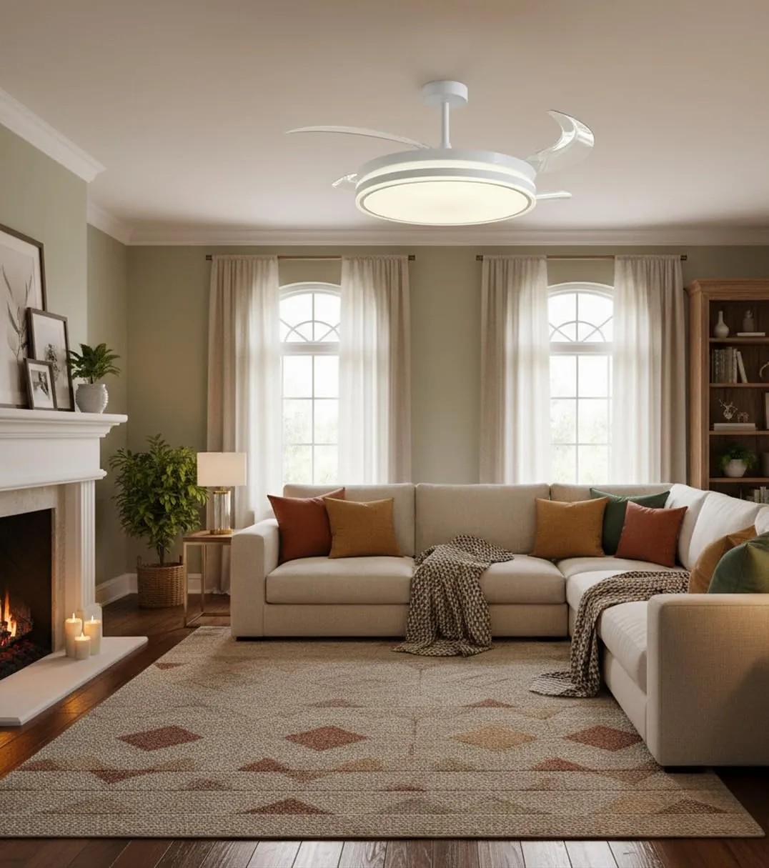 Bel Air Home Ventilatore da Soffitto Atenas, Bianco - immagine 2