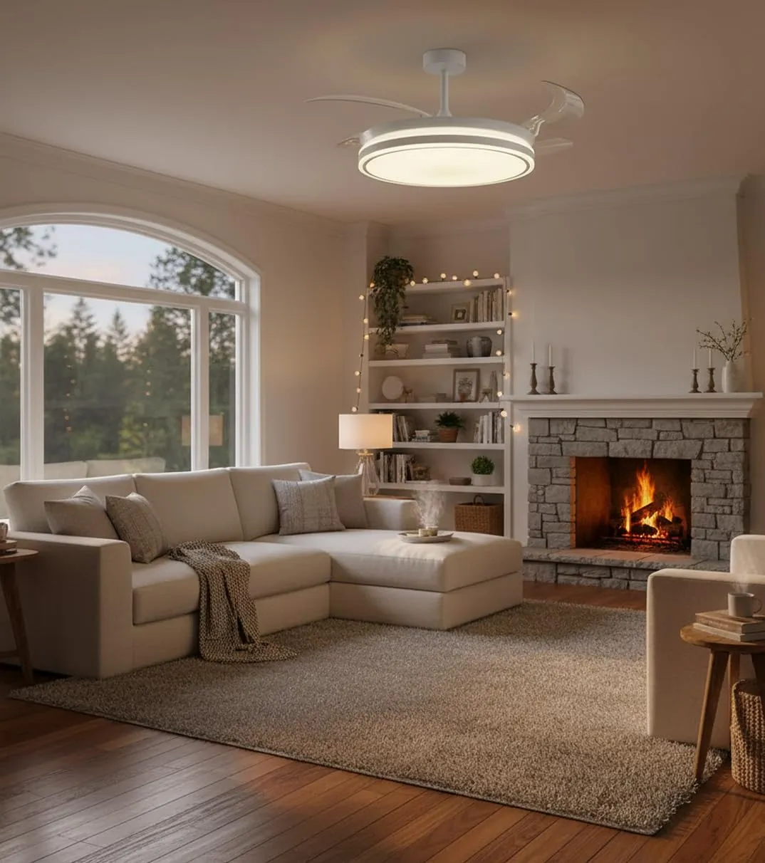 Bel Air Home Ventilatore da Soffitto Atenas, Bianco - immagine 5