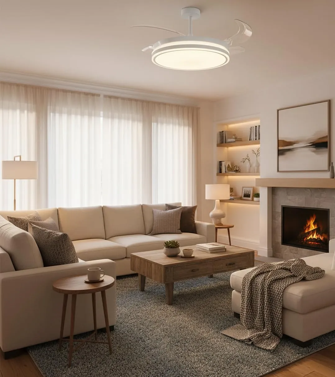 Bel Air Home Ventilatore da Soffitto Atenas, Bianco - immagine 6