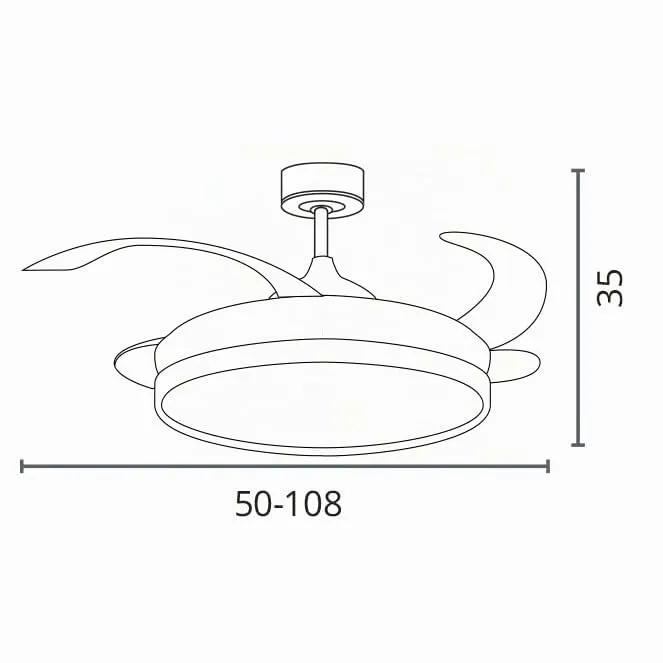 Bel Air Home Ventilatore da Soffitto Atenas, Bianco - immagine 9
