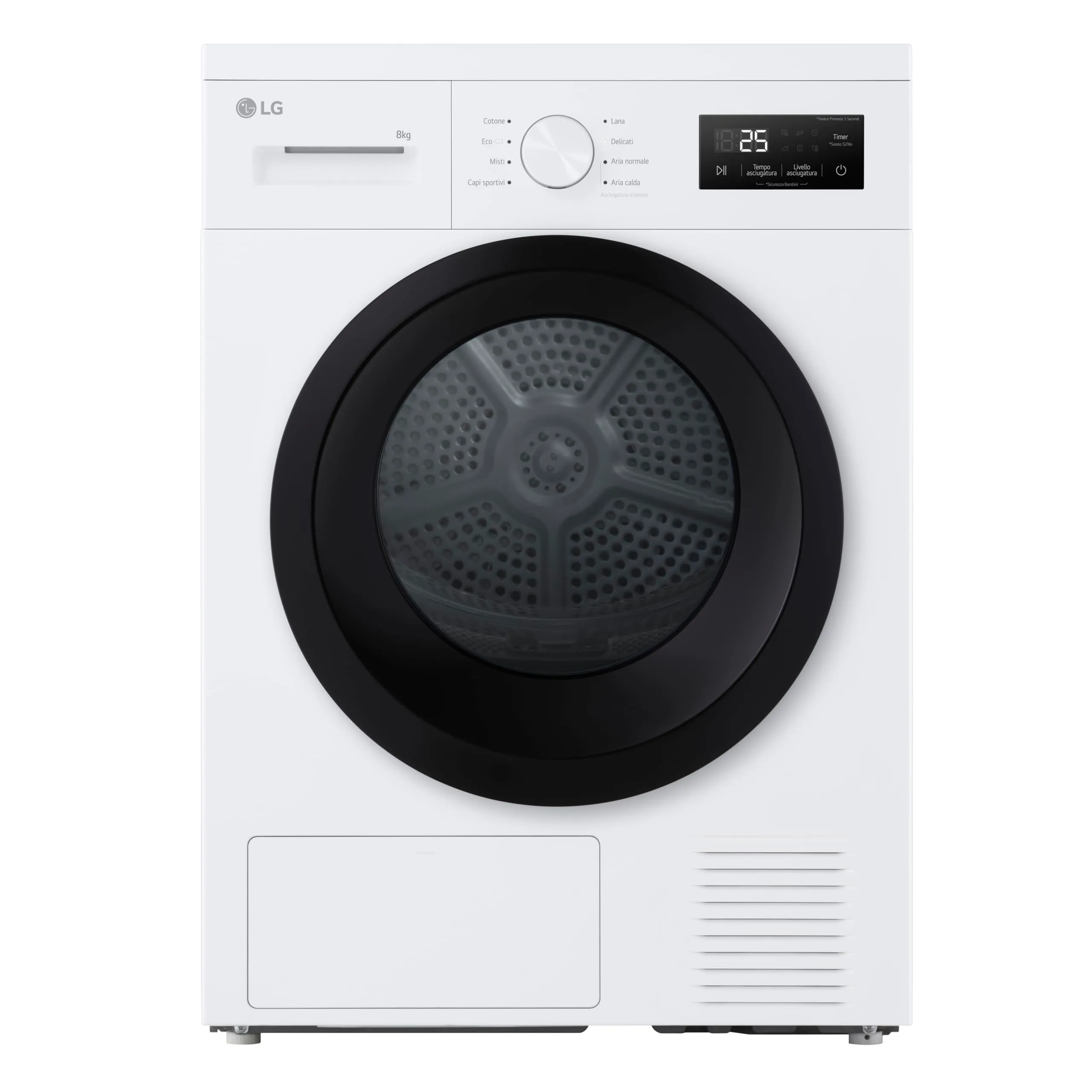 LG RNA1008NWK Asciugatrice Pompa di Calore 8 kg Classe D Bianco - immagine 1