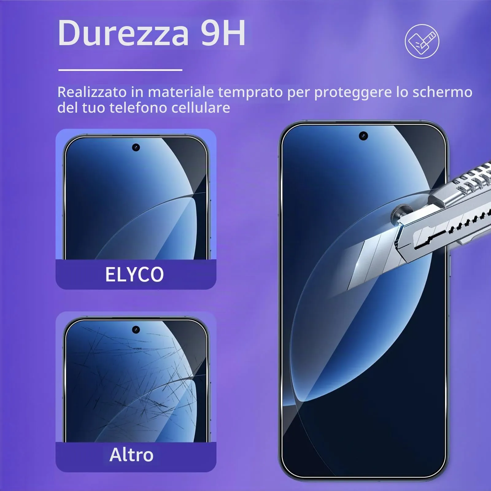 ELYCO Vetro Temperato per Realme GT 8 Pro, 2+2 Pezzi - immagine 3