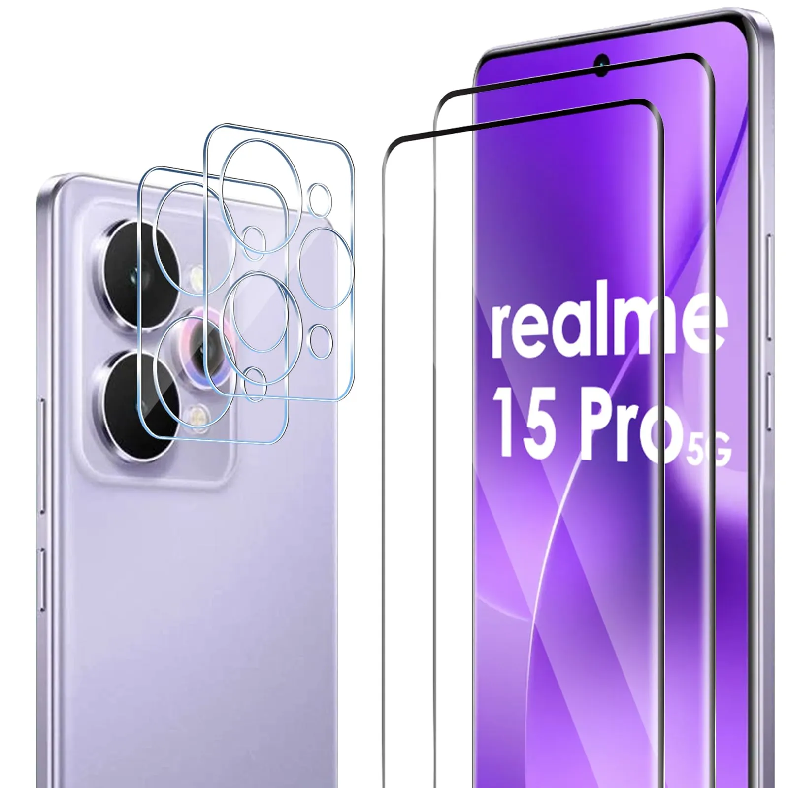 ELYCO Vetro Temperato per Realme 15 Pro 5G, 2+2 Pezzi - immagine 1