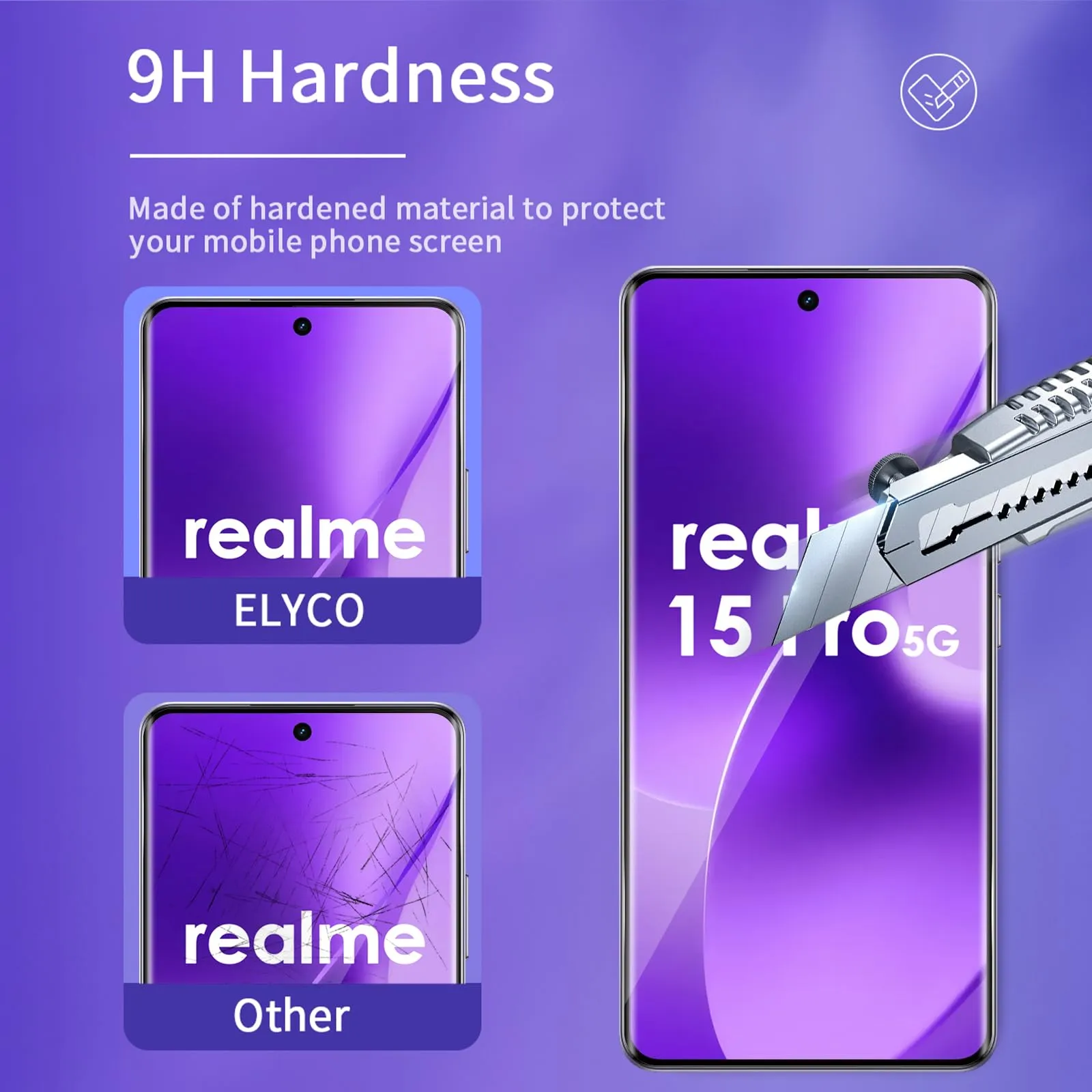 ELYCO Vetro Temperato per Realme 15 Pro 5G, 2+2 Pezzi - immagine 3