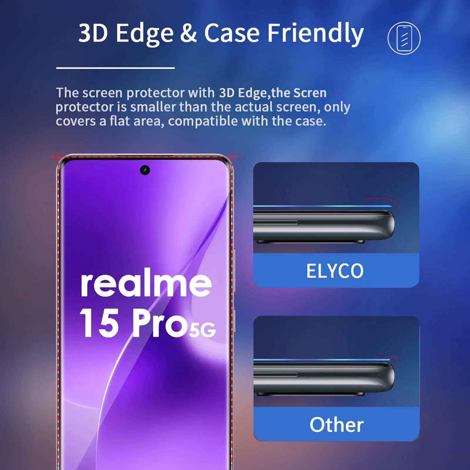 ELYCO Vetro Temperato per Realme 15 Pro 5G, 2+2 Pezzi - immagine 5