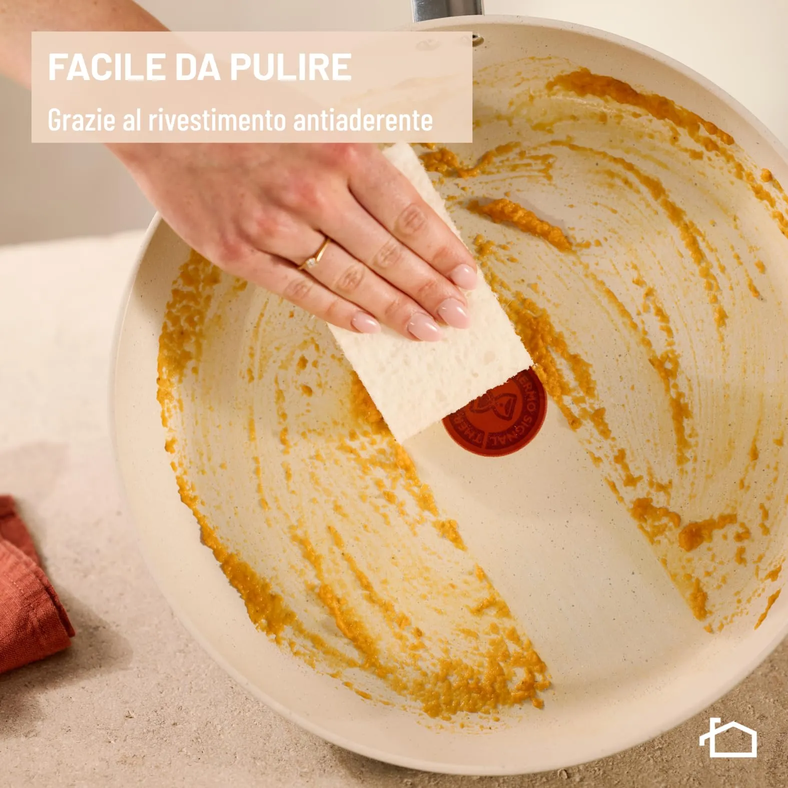 Lagostina Brezza Padella Antiaderente Mineralia 24 cm con Thermo-Signal - immagine 7