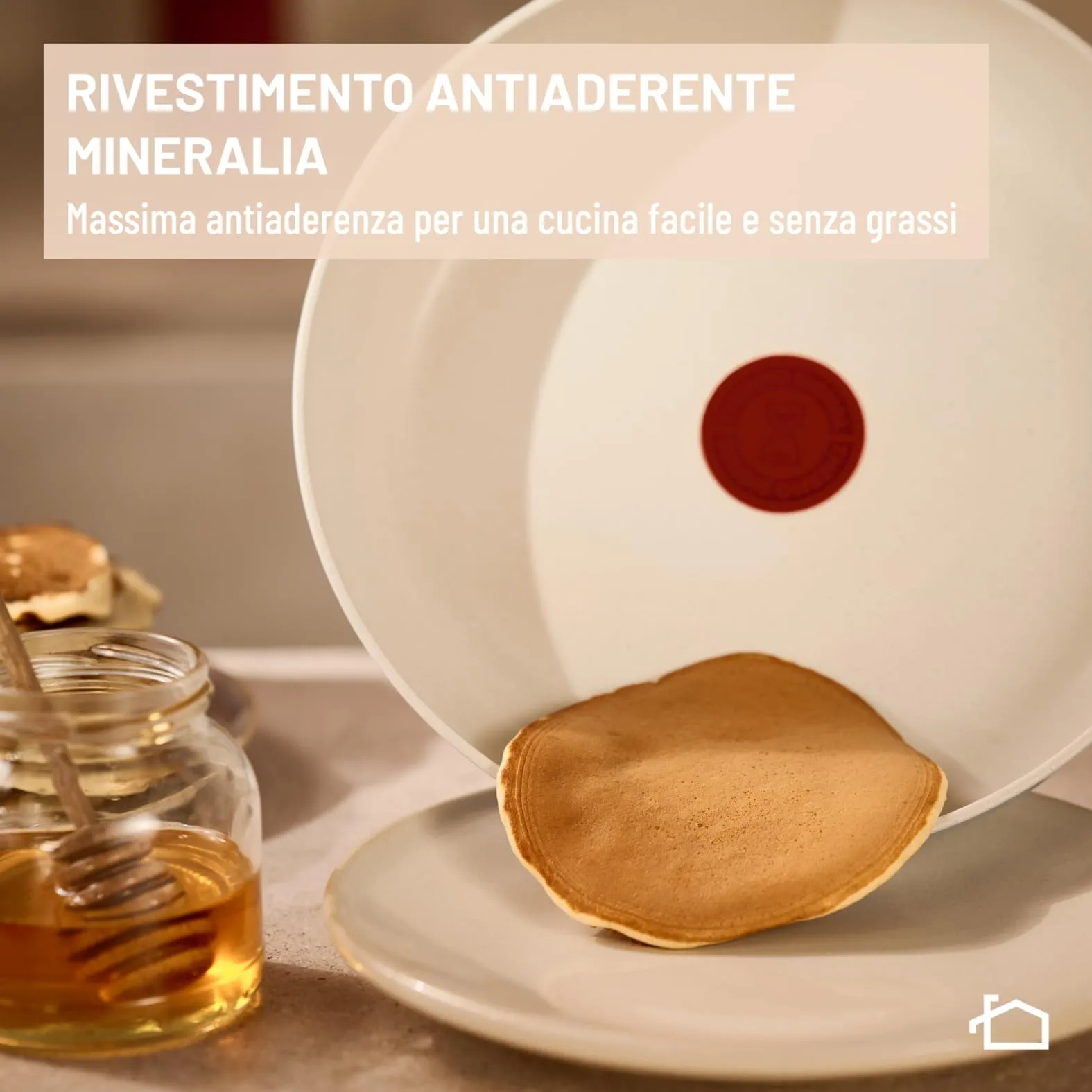 Lagostina Brezza Padella Antiaderente Mineralia 28 cm con Thermo-Signal, Compatibile con Induzione - immagine 3