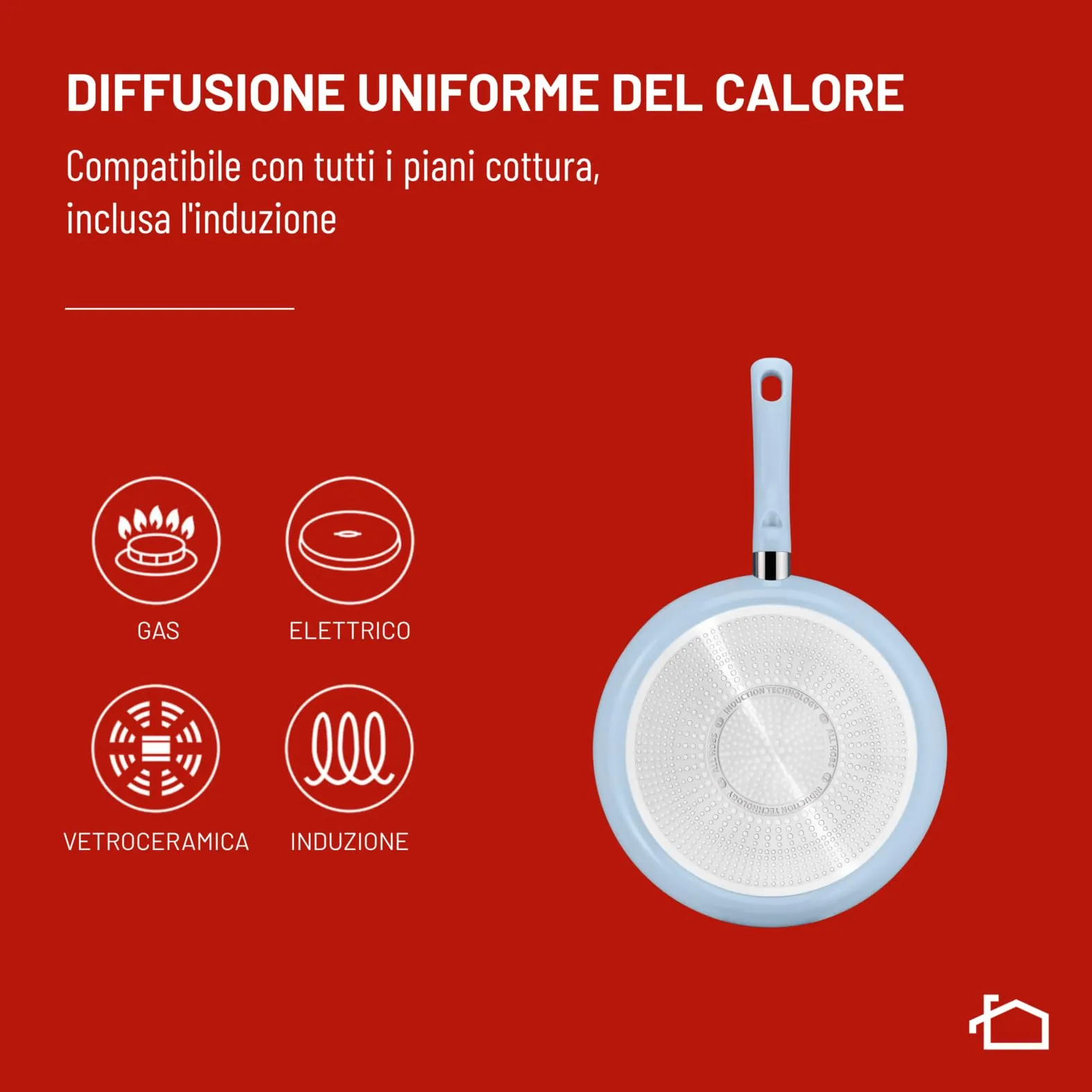 Lagostina Brezza Padella Antiaderente Mineralia 28 cm con Thermo-Signal, Compatibile con Induzione - immagine 5