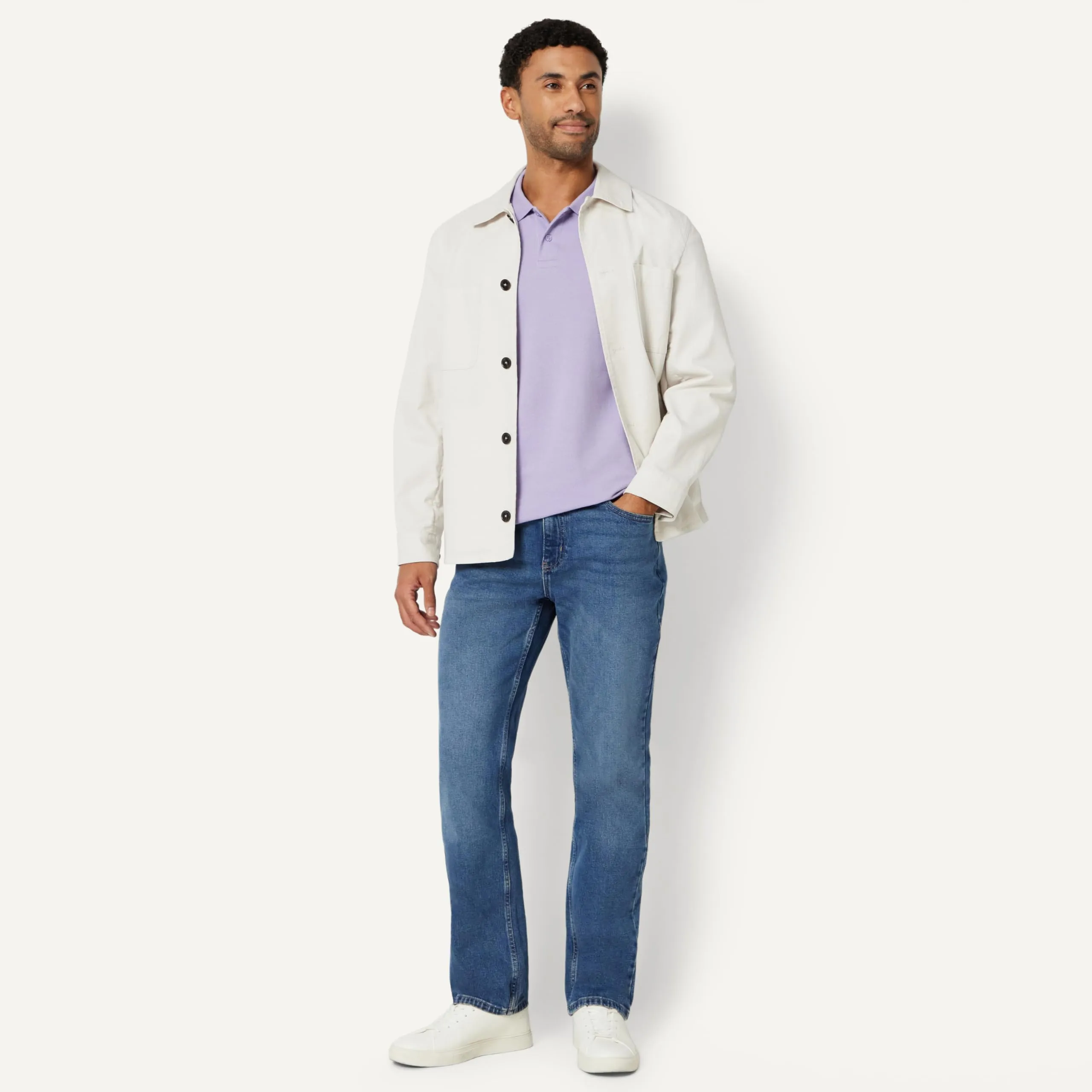 Amazon Essentials Polo in Piqué di Cotone Slim Uomo, Lilla, S - immagine 5