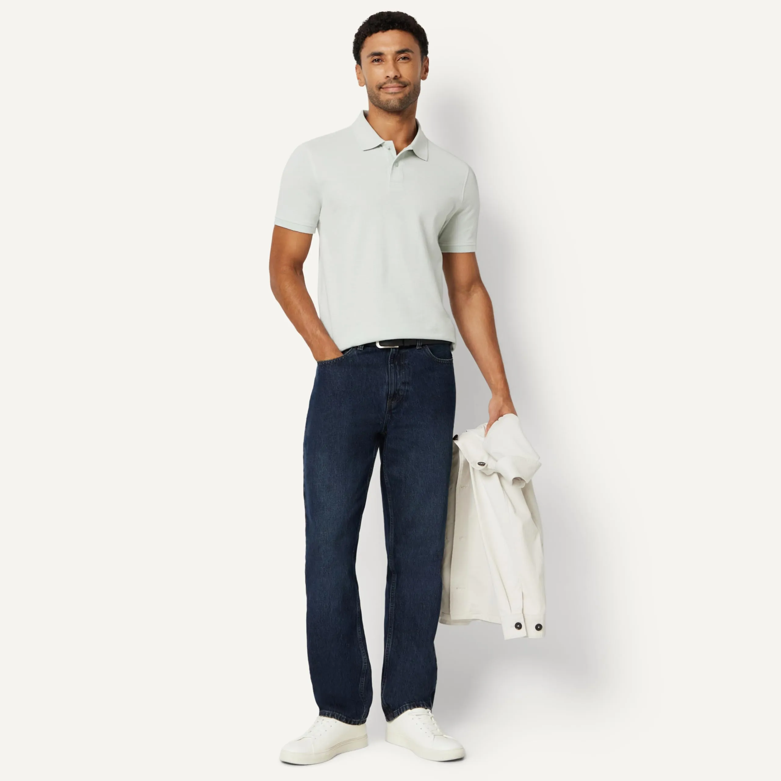 Amazon Essentials Polo in Piqué di Cotone Slim Uomo, Verde Salvia Chiaro, XL - immagine 5