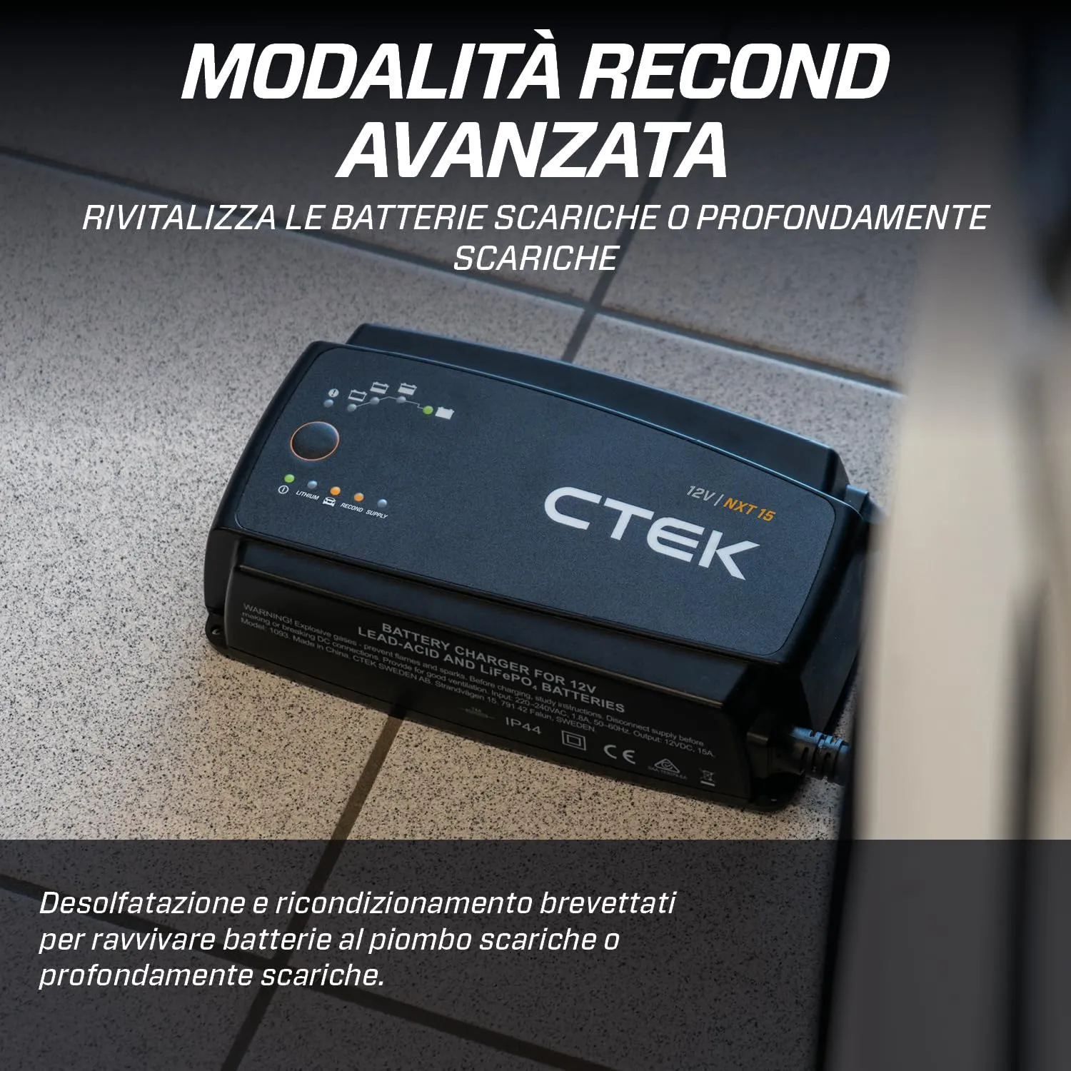 CTEK NXT 15 Caricabatterie Intelligente 12V 15A per Batterie Litio e Piombo - immagine 3