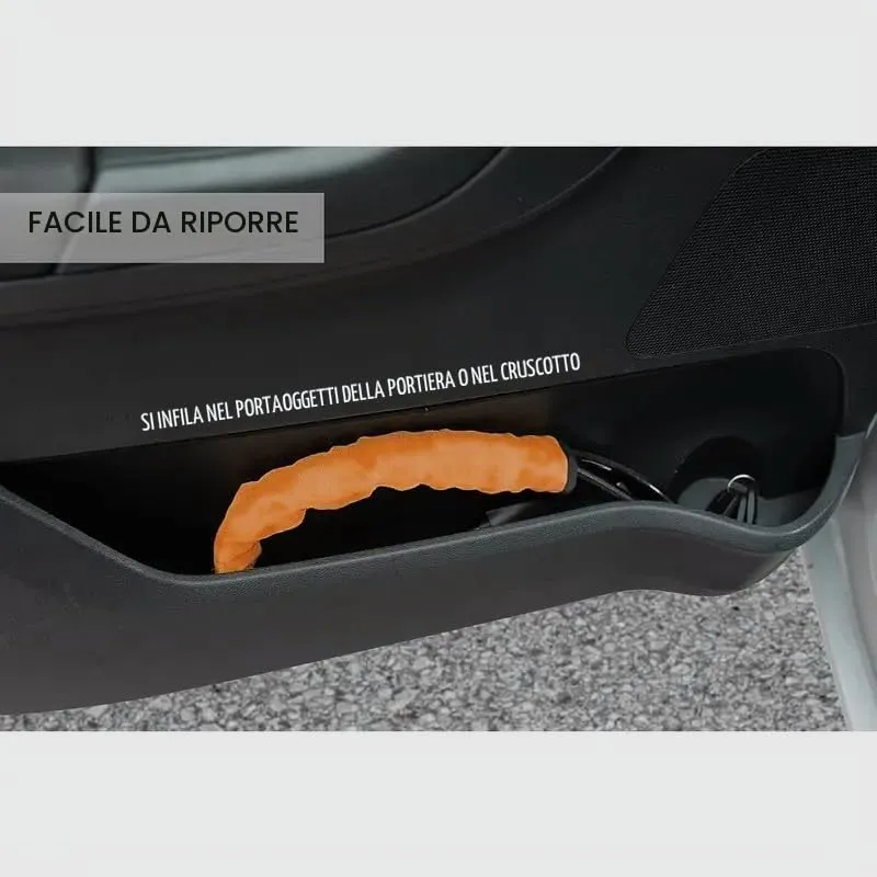 Neuytiky Bloccasterzo Auto Antifurto con Doppia Sicurezza, Cavo in Acciaio Rinforzato e 3 Chiavi, Installazione Universale - immagine 6